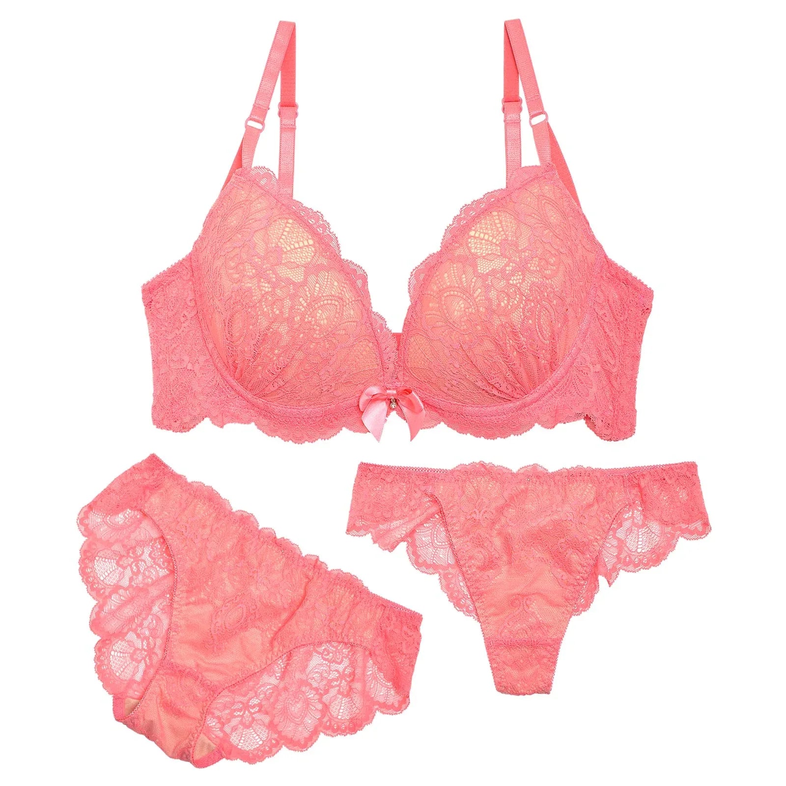 2/10再販!【3点セット】ヴィーナスヌーディブラジャー&バック透けフルバック&ハーフバックショーツ - 【公式】247Lingerie