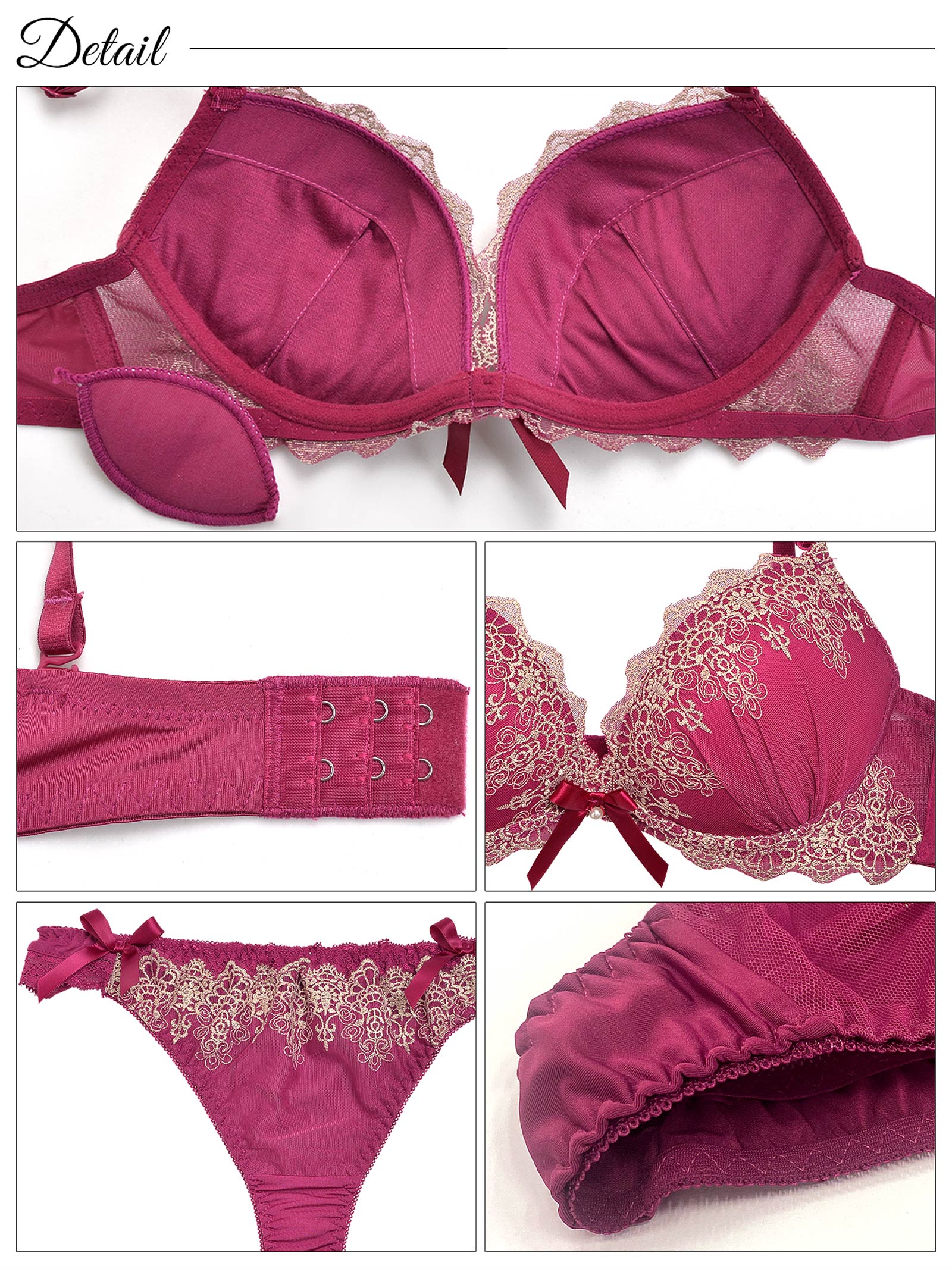 12/11再販!【三上悠亜着用】エレガントスカラップレースブラジャー&サイド紐Tバックショーツ