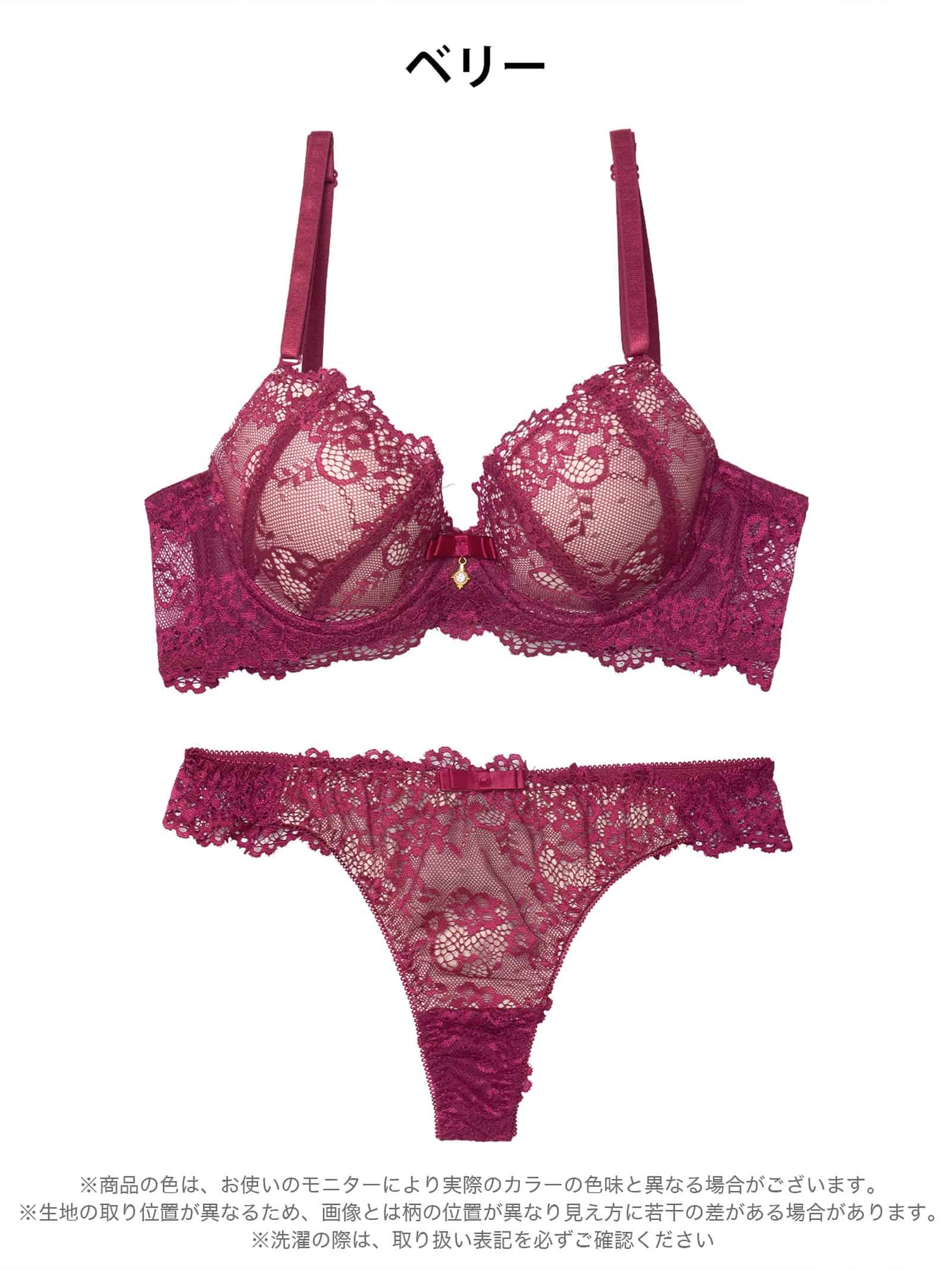 2/7再販!ヌーディーレース育乳脇高ブラジャー&バック透けTバックショーツ - 【公式】247Lingerie