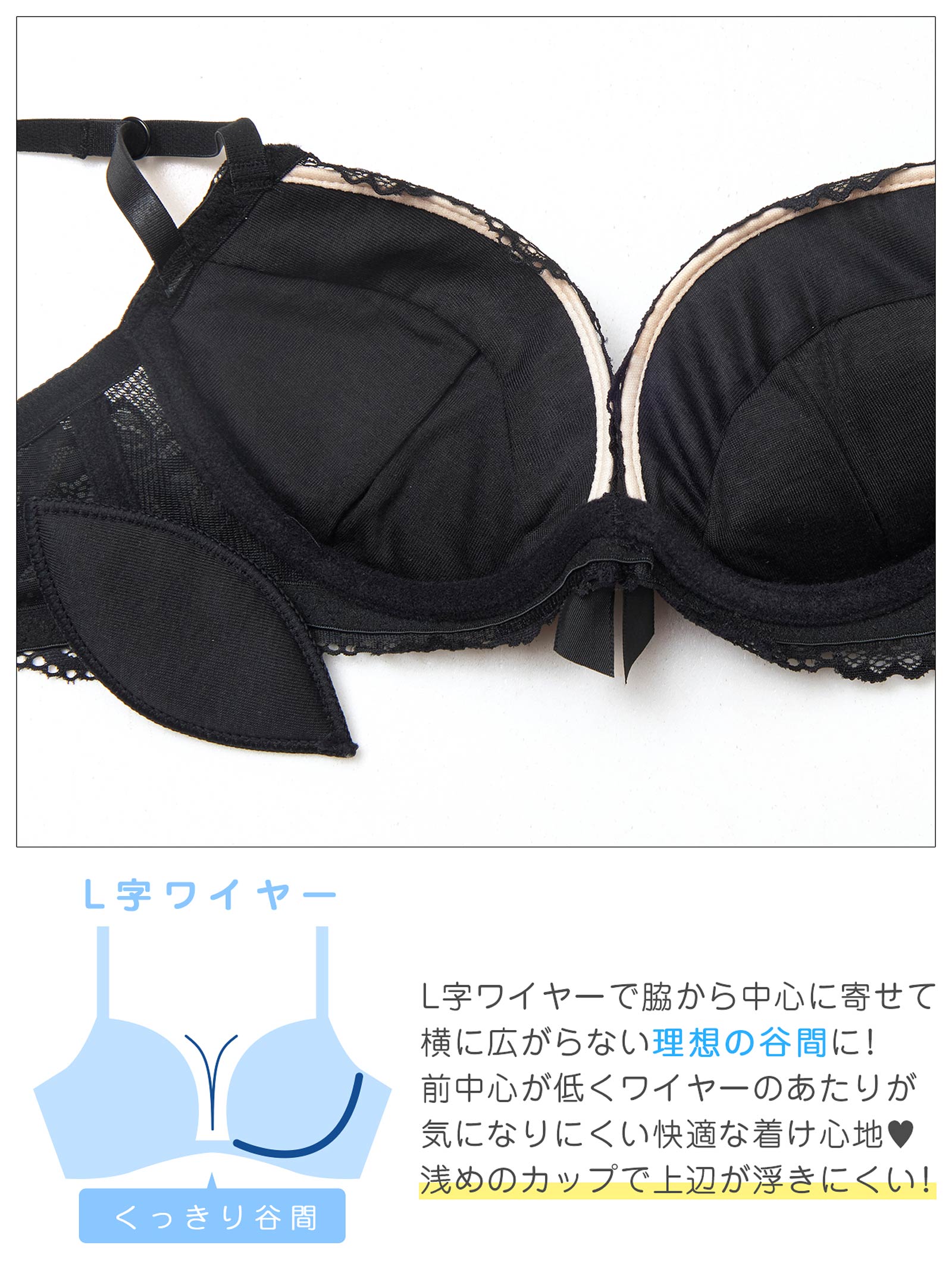 ヌーディーレースブラジャー&フルバックショーツ - 【公式】247Lingerie