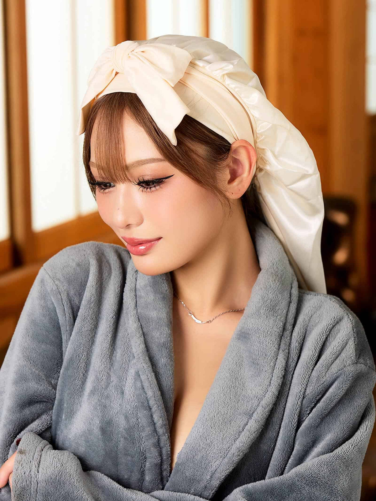 10/26新作!ロングリボンナイトキャップ