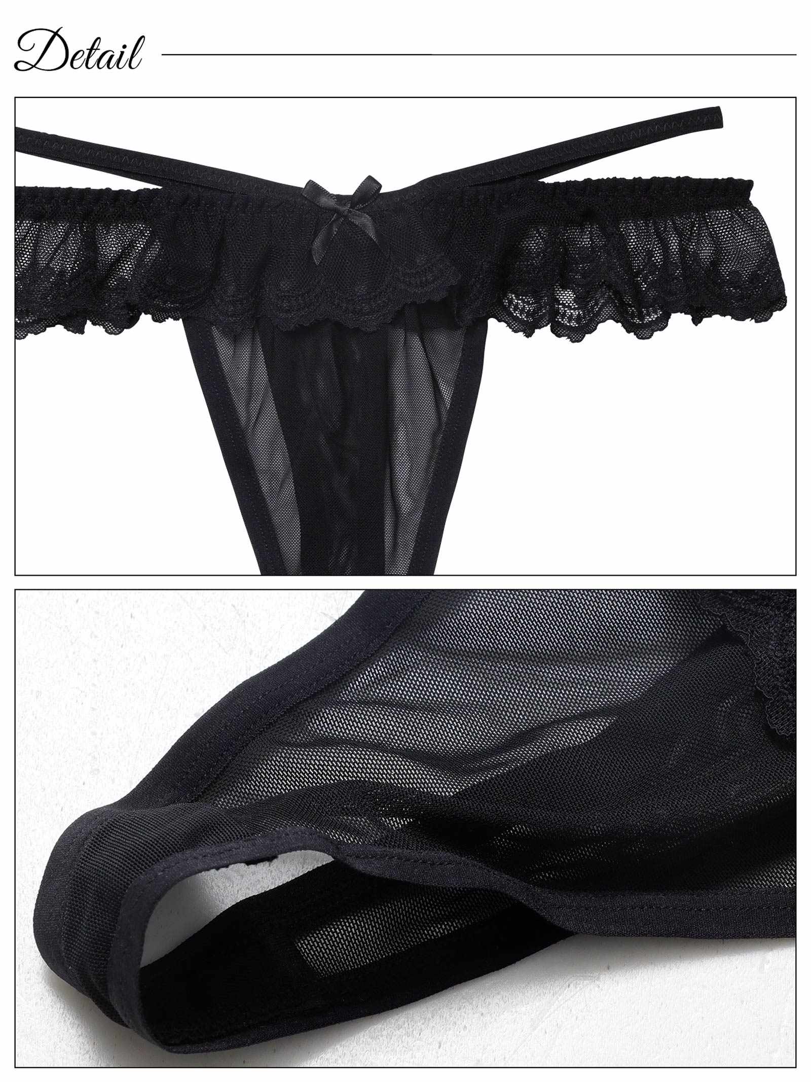 11/26新作!シアーフリルレースコードTバックショーツ単品