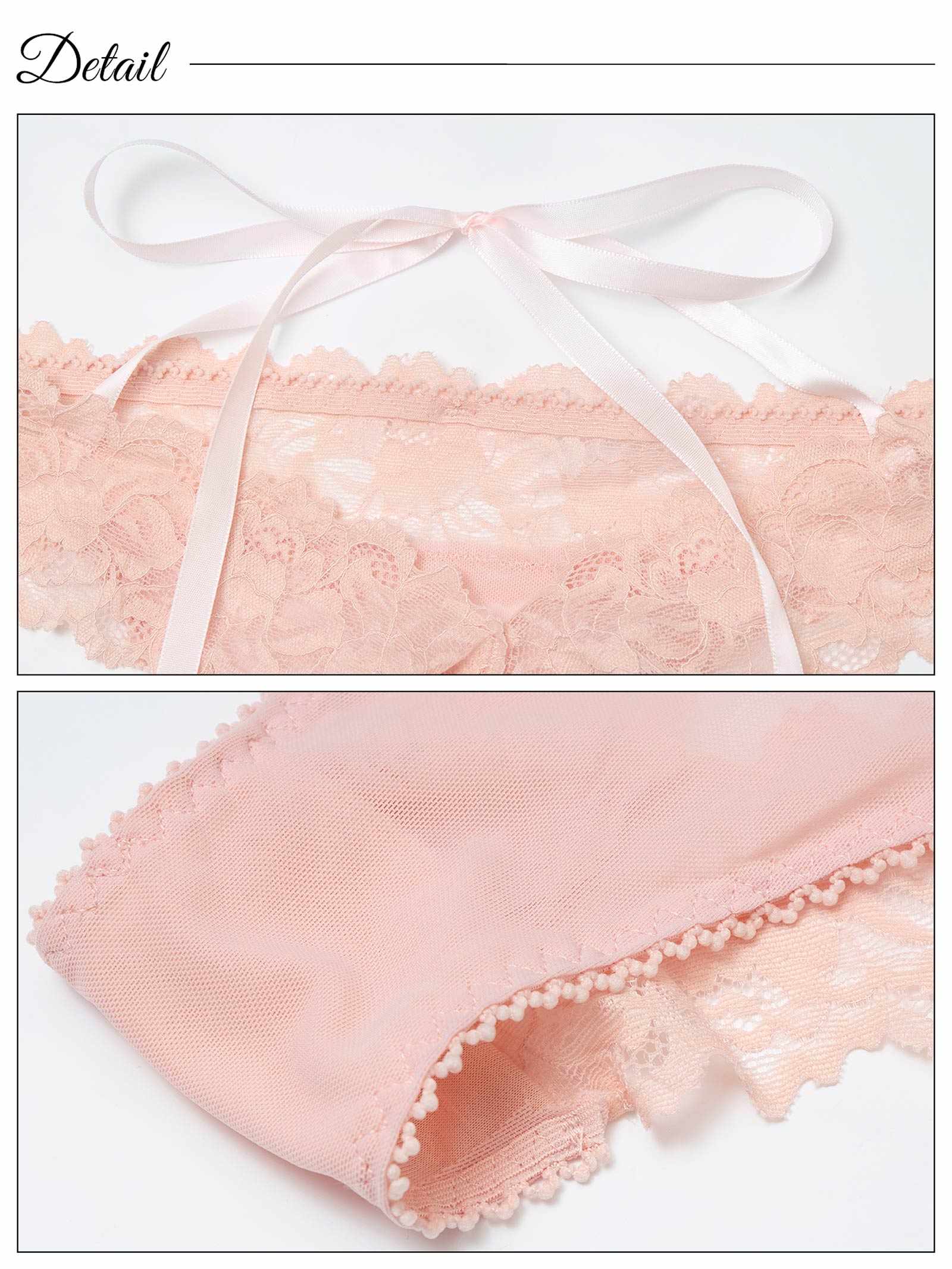 12/8新作!バックオープンリボンレーシィショーツ単品