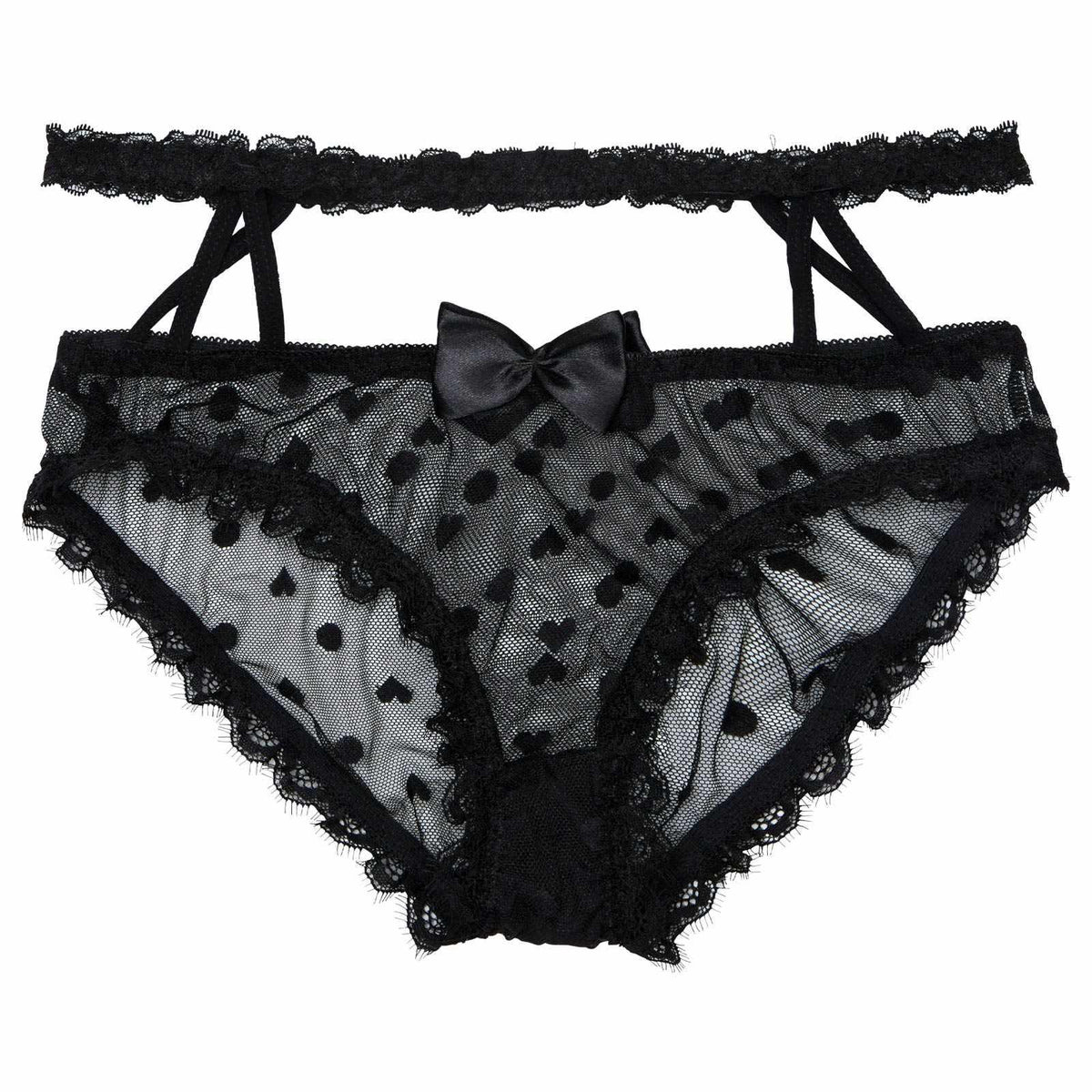 8/28再販!ドットリボンガーターポイントフルバックショーツ単品