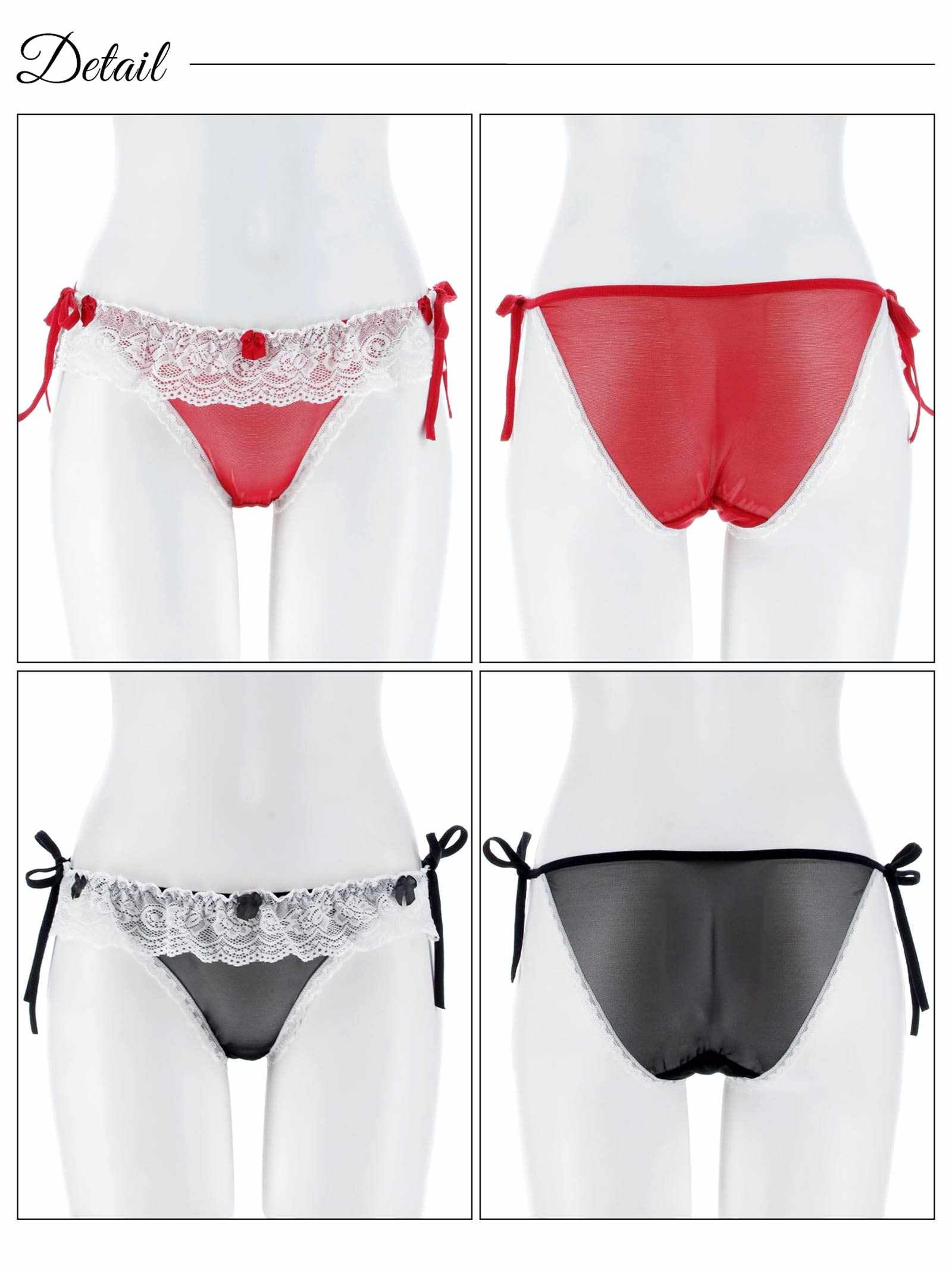 12/24新作!ラブリーフリルリボンサイド紐フルバックショーツ単品
