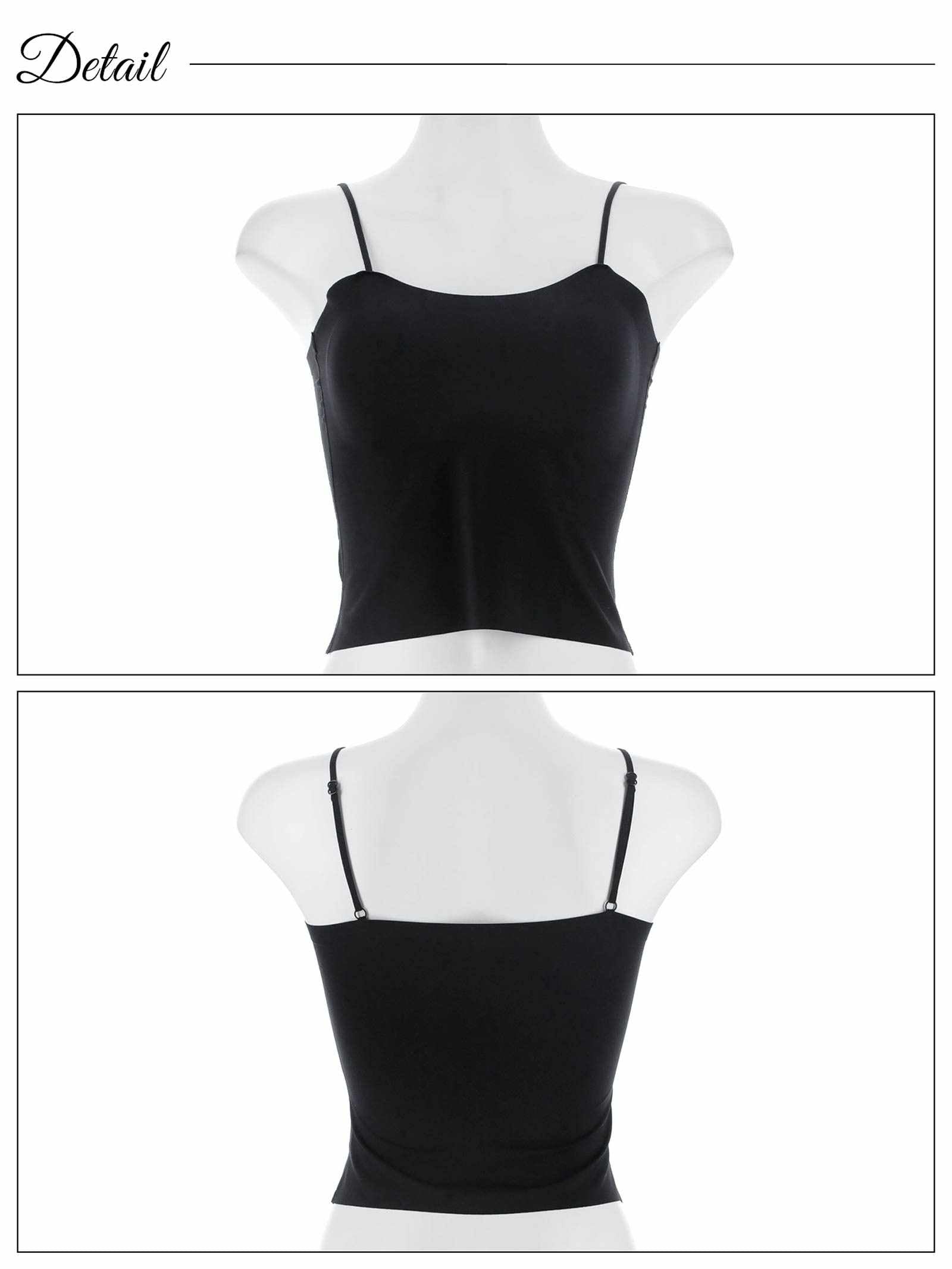 1/30新作!ワンカラーシームレスカップ付きキャミソール