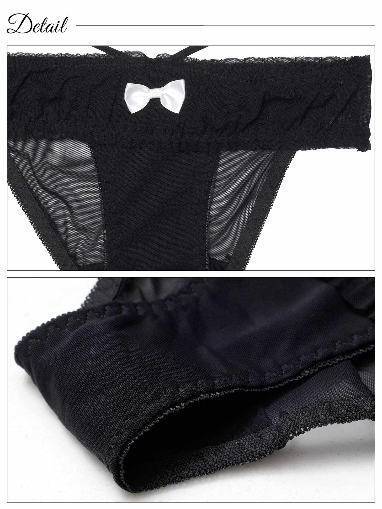 1/21新作!スウィーティリボンコードバック透けフルバックショーツ単品