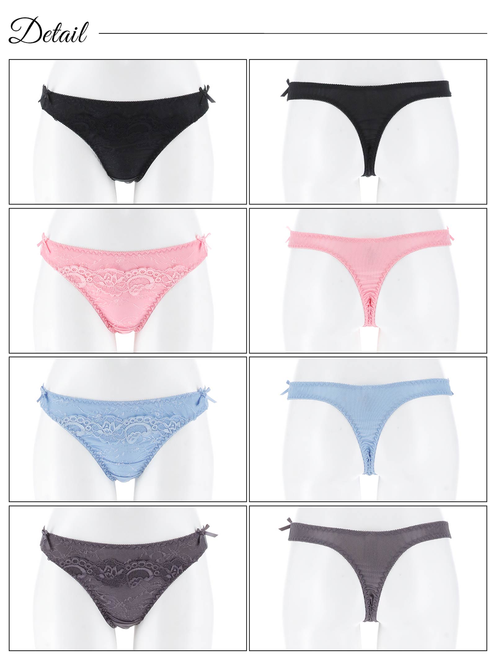 6/9新作!サイドリボンフルールレースTバックショーツ単品