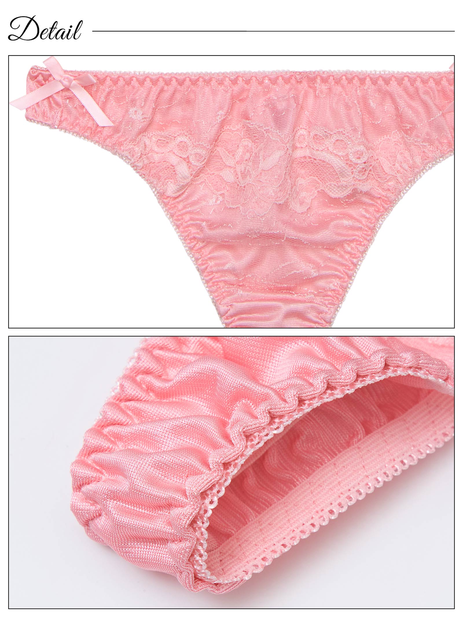 6/9新作!サイドリボンフルールレースTバックショーツ単品