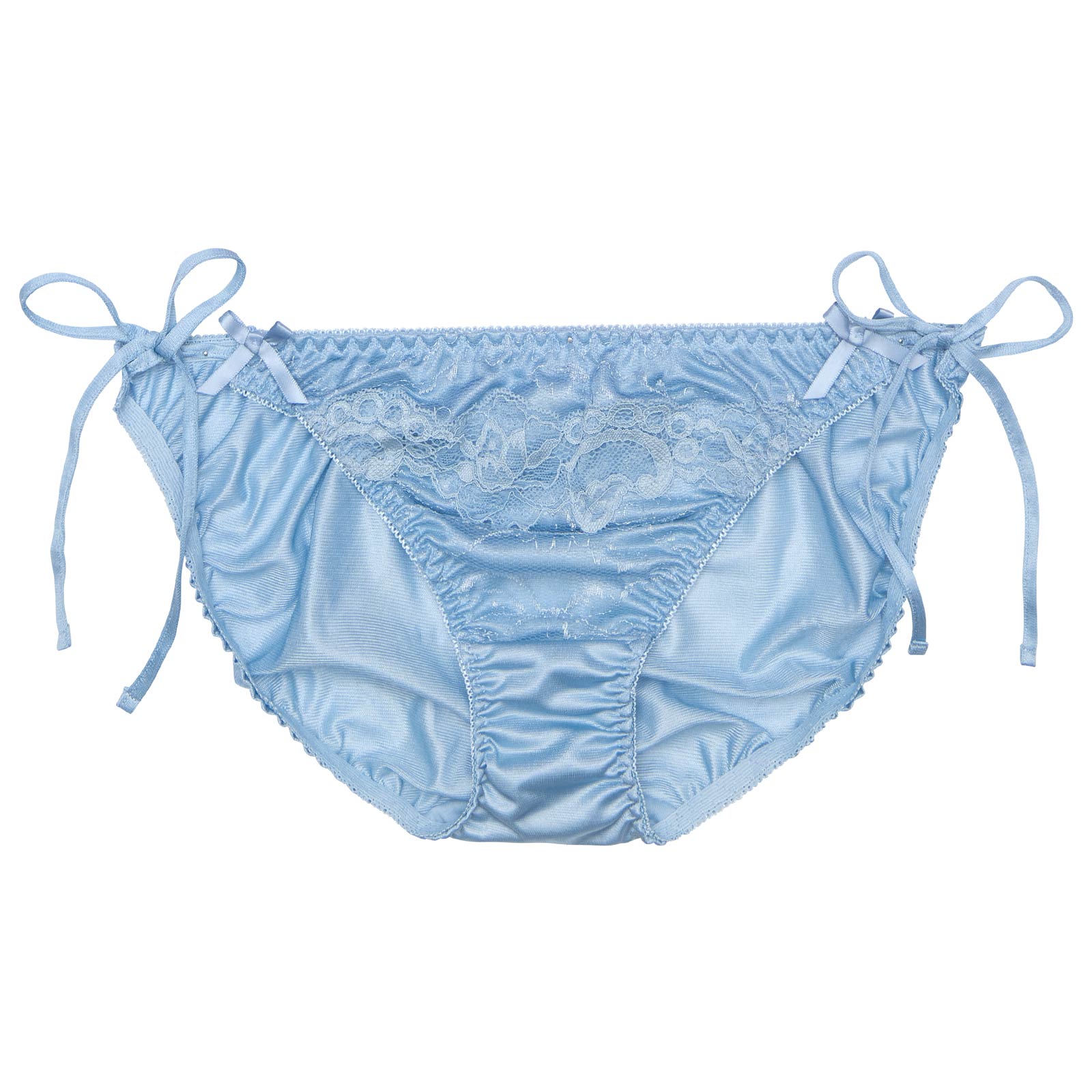 サイドリボンフルールレースサイド紐フルバックショーツ単品