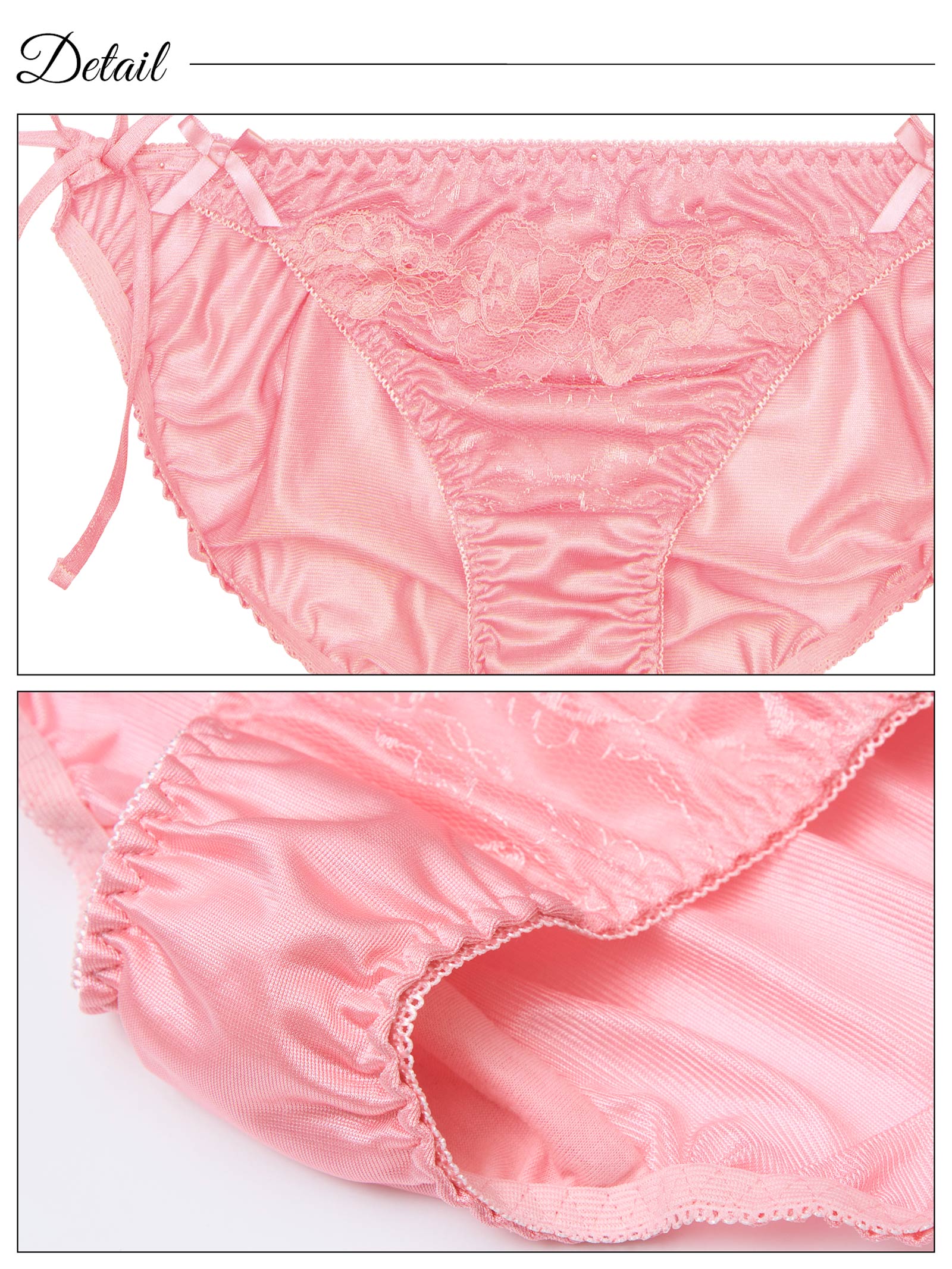 6/9新作!サイドリボンフルールレースサイド紐フルバックショーツ単品