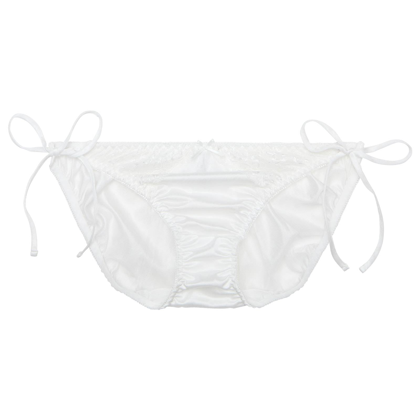 プレーンレースリボンサイド紐フルバックショーツ単品