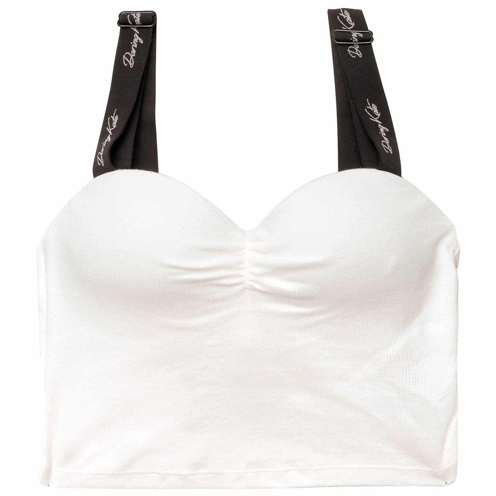 ギャザーロゴストラップカップ付きリブキャミソール - 【公式】247Lingerie