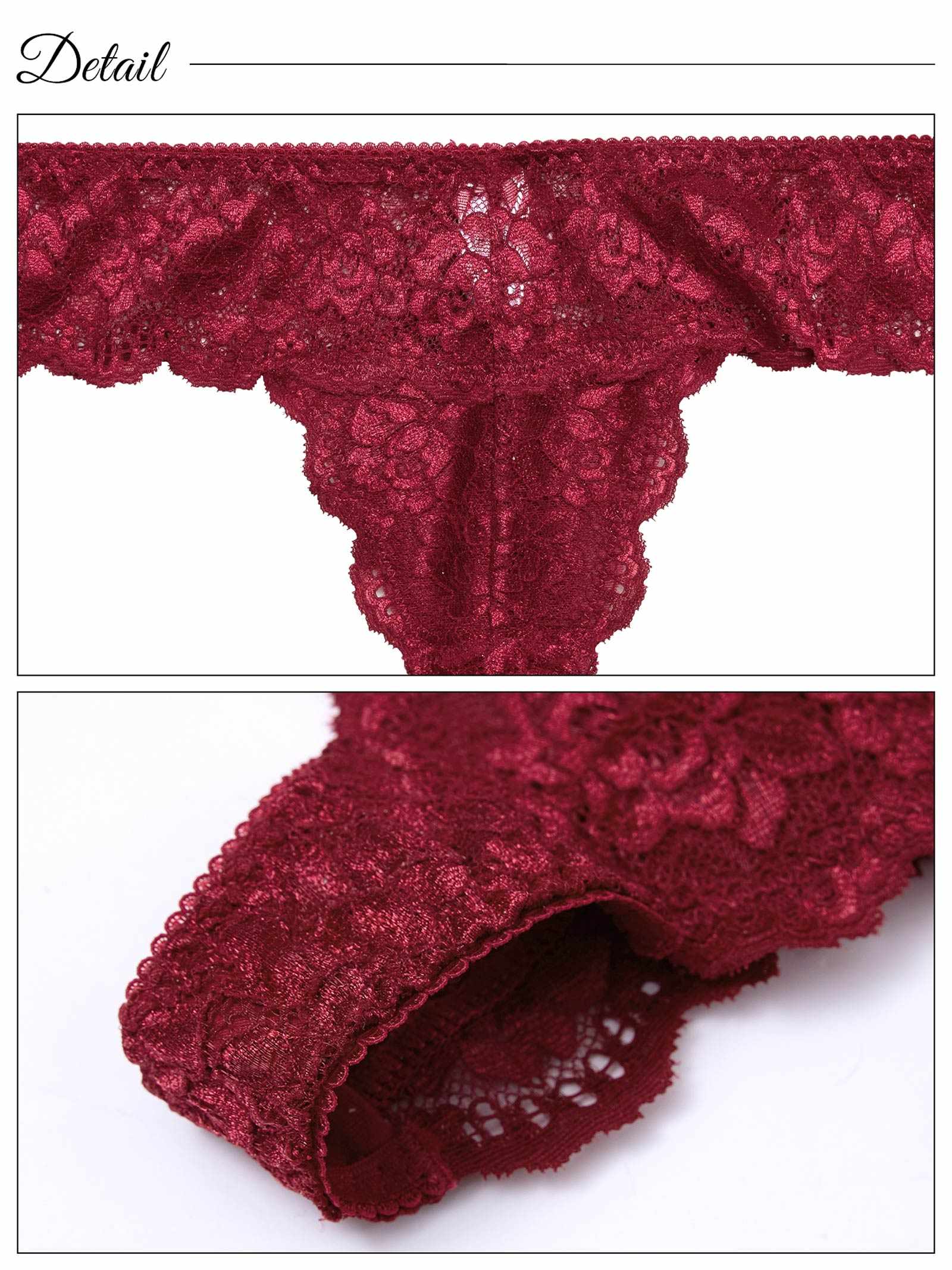 2/14新作!カシュクールスカラップレースバック透けTバックショーツ単品