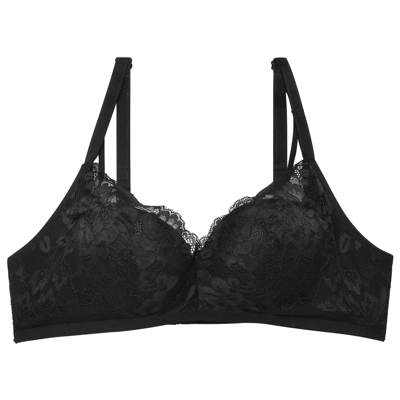 【ノンワイヤー】カシュクールシアーレース育乳脇高ブラジャー単品