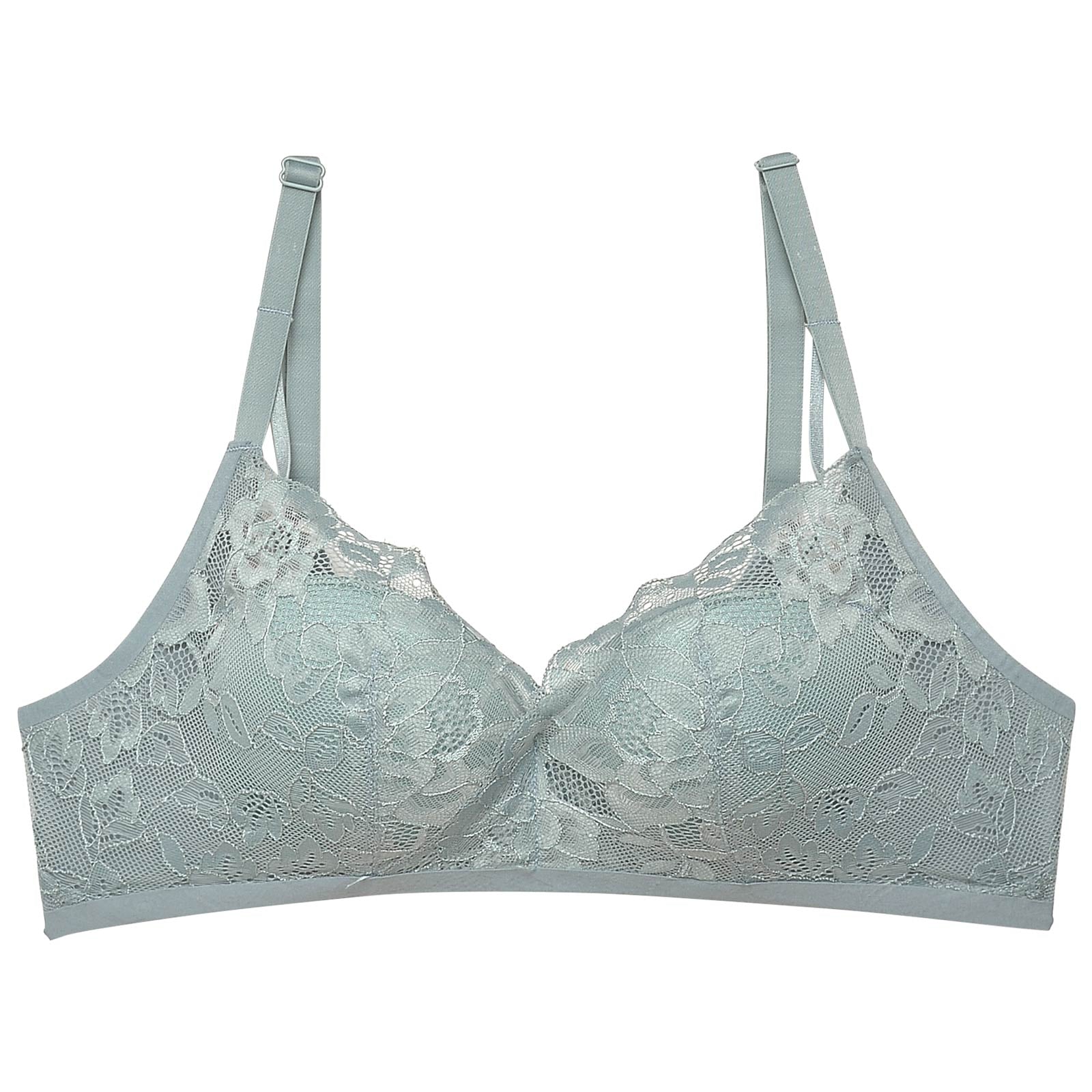 【ノンワイヤー】カシュクールシアーレース育乳脇高ブラジャー単品