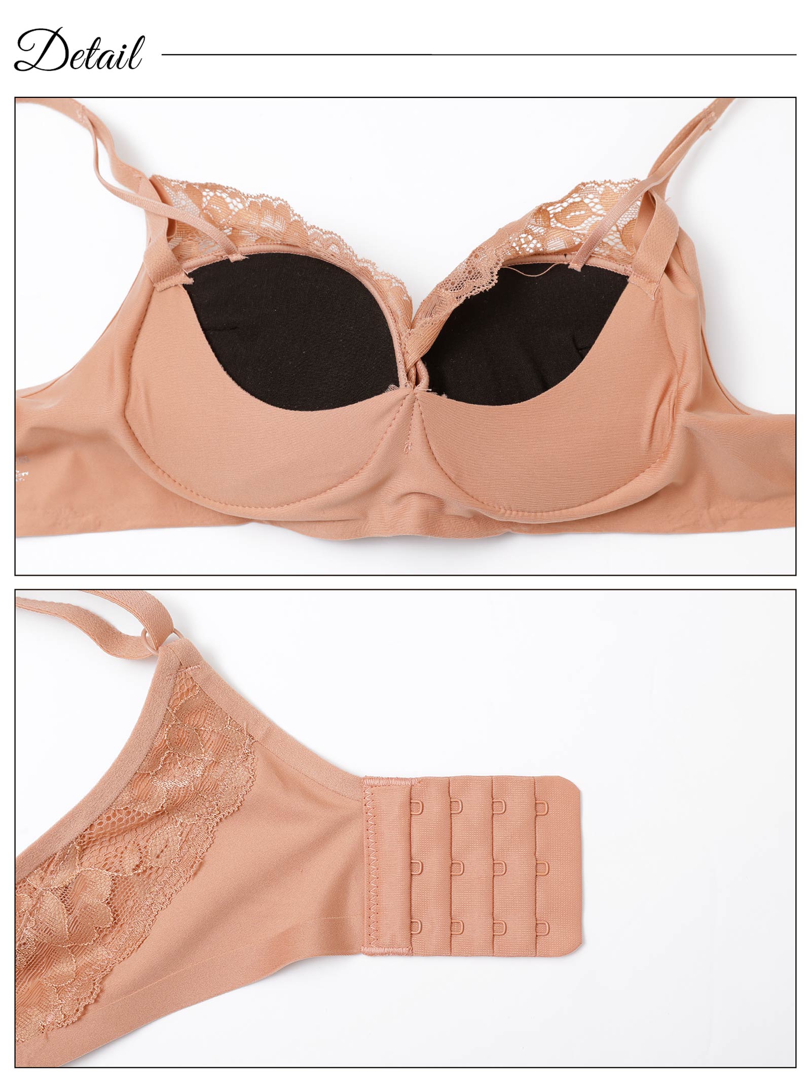 9/16新作!【ノンワイヤー】カシュクールシアーレース育乳脇高ブラジャー単品