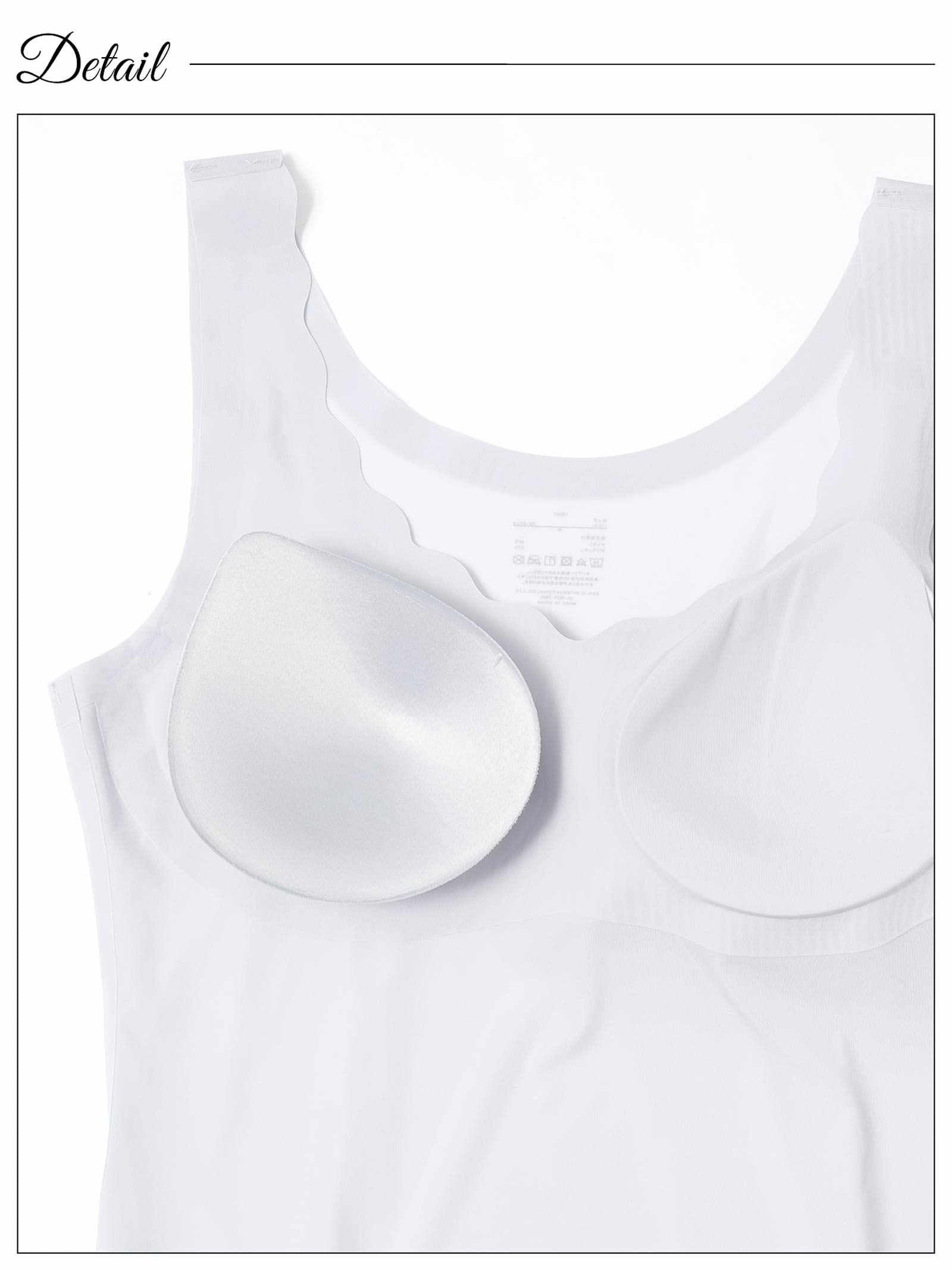 4/2新作!ナチュラルスカラップカップ付きタンクトップ