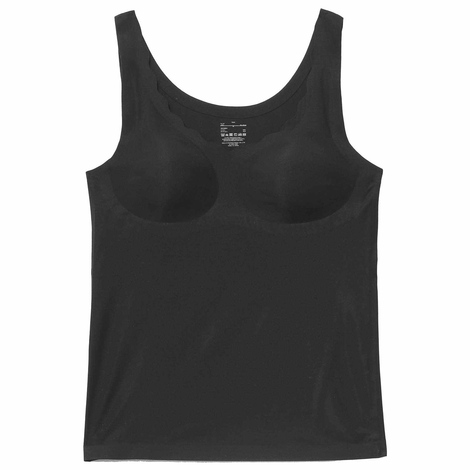 ナチュラルスカラップカップ付きタンクトップ