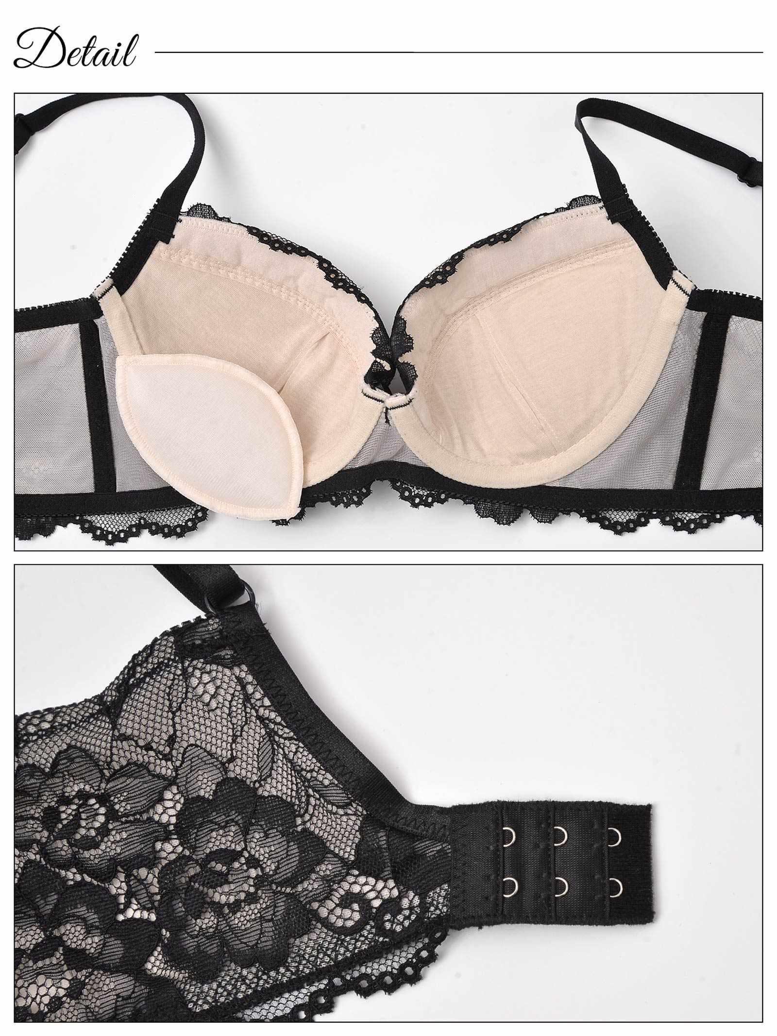 【骨格ストレート】フラワーレーシィ脇高ブラジャー単品 - 【公式】247Lingerie