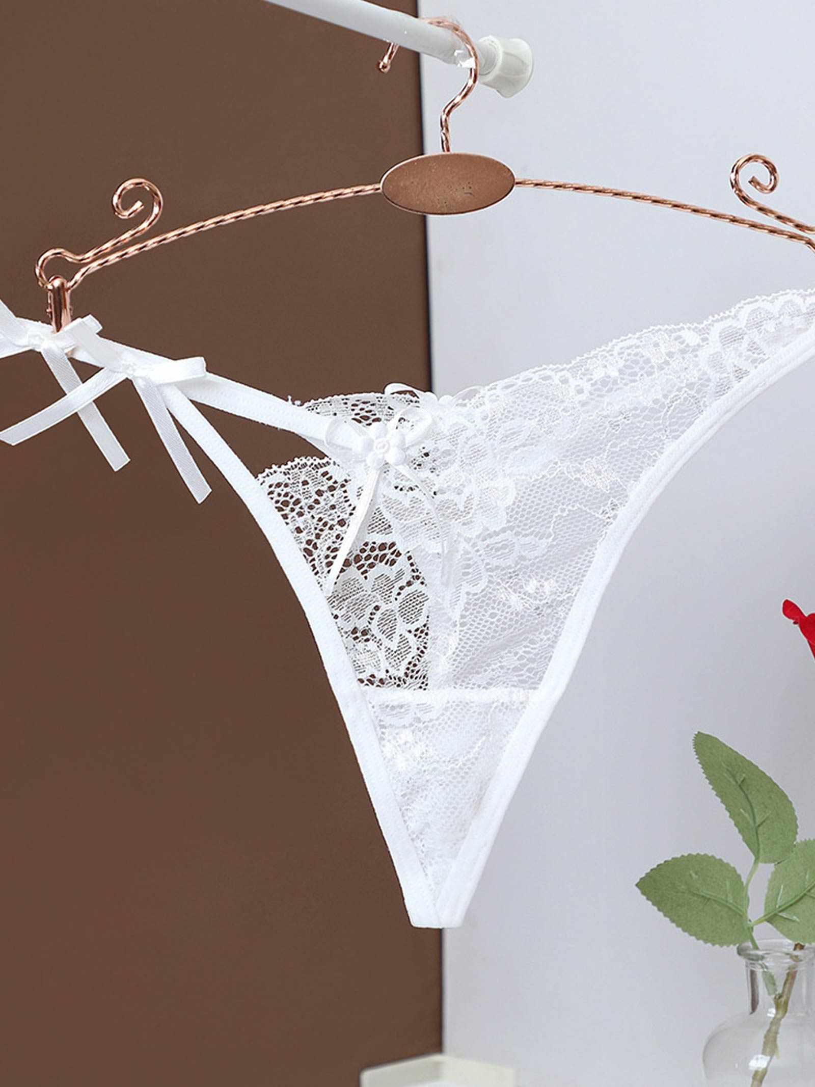 アシメリボンレーシィTバックショーツ単品 - 【公式】247Lingerie
