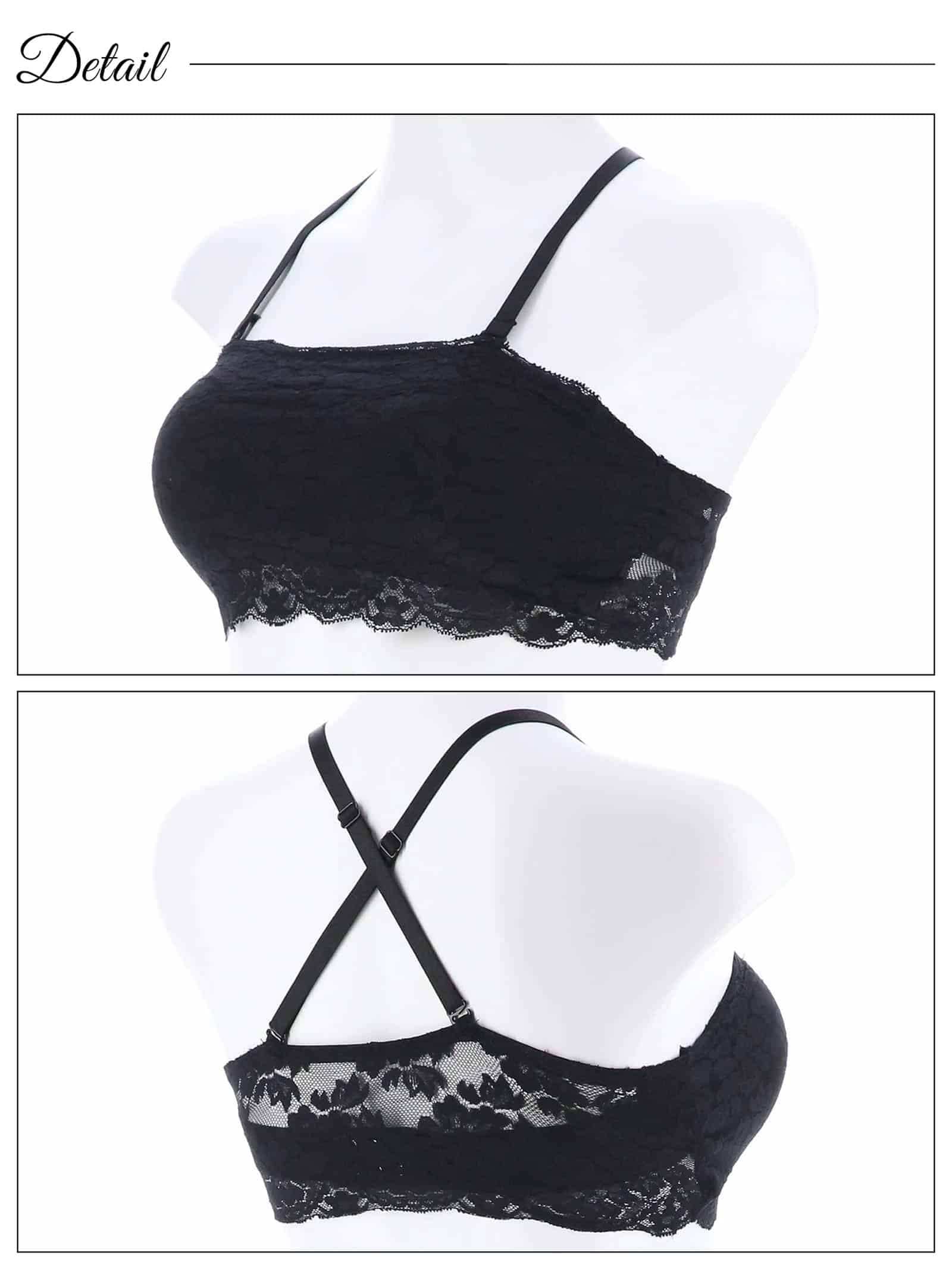 2/11再販!【ノンワイヤー】フラワー総レースチューブブラジャー単品 - 【公式】247Lingerie