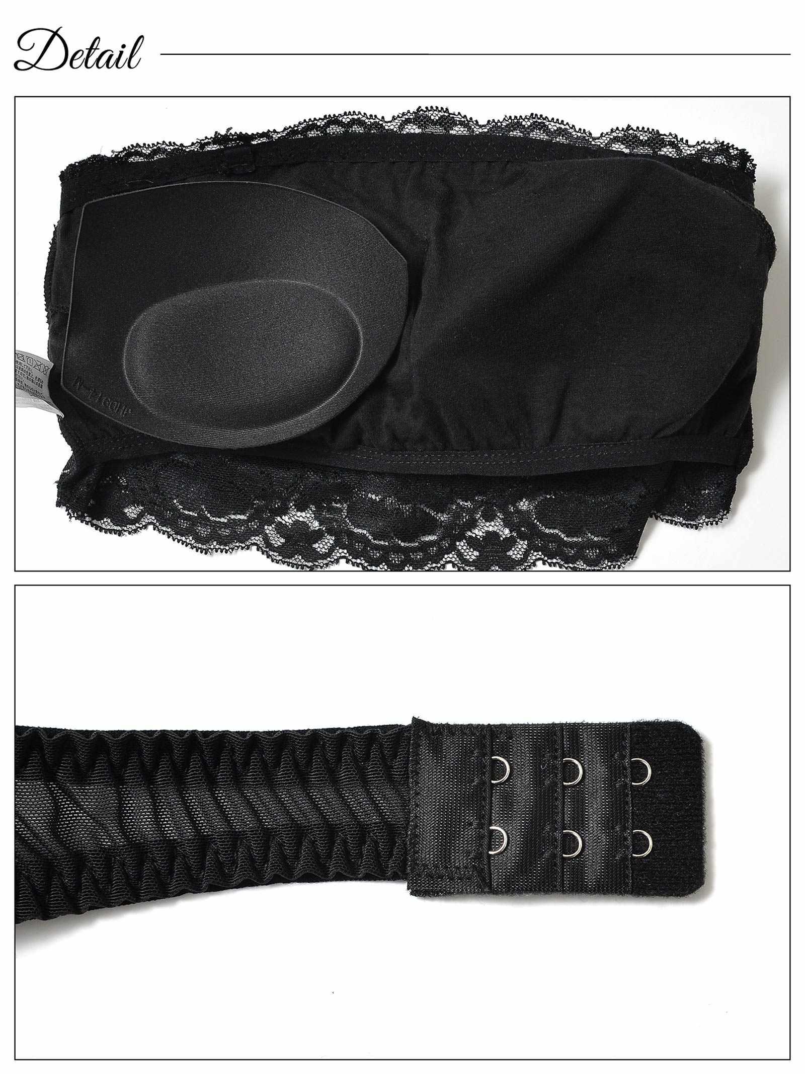 2/11再販!【ノンワイヤー】フラワー総レースチューブブラジャー単品 - 【公式】247Lingerie