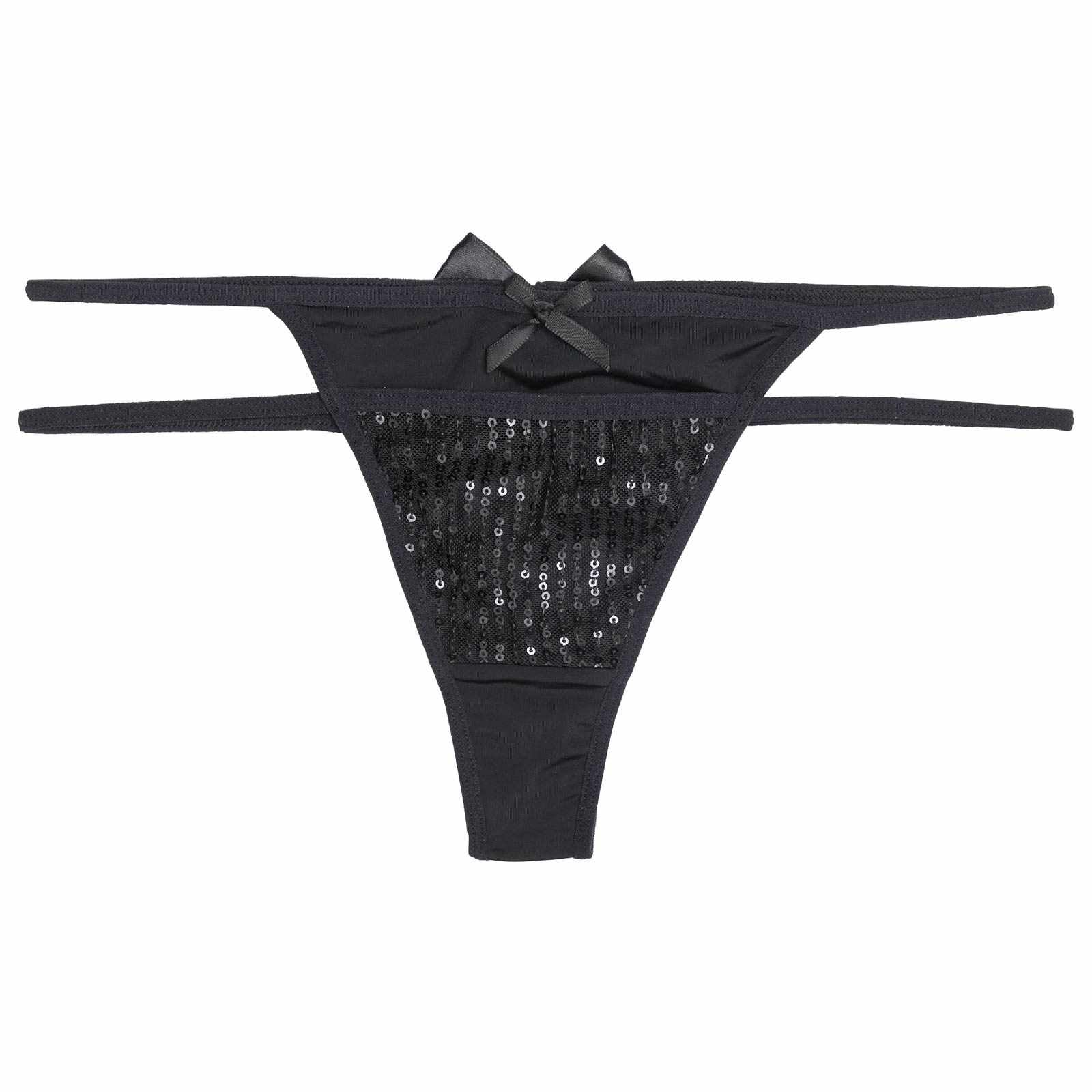 スパンコールリボンコードTバックショーツ単品