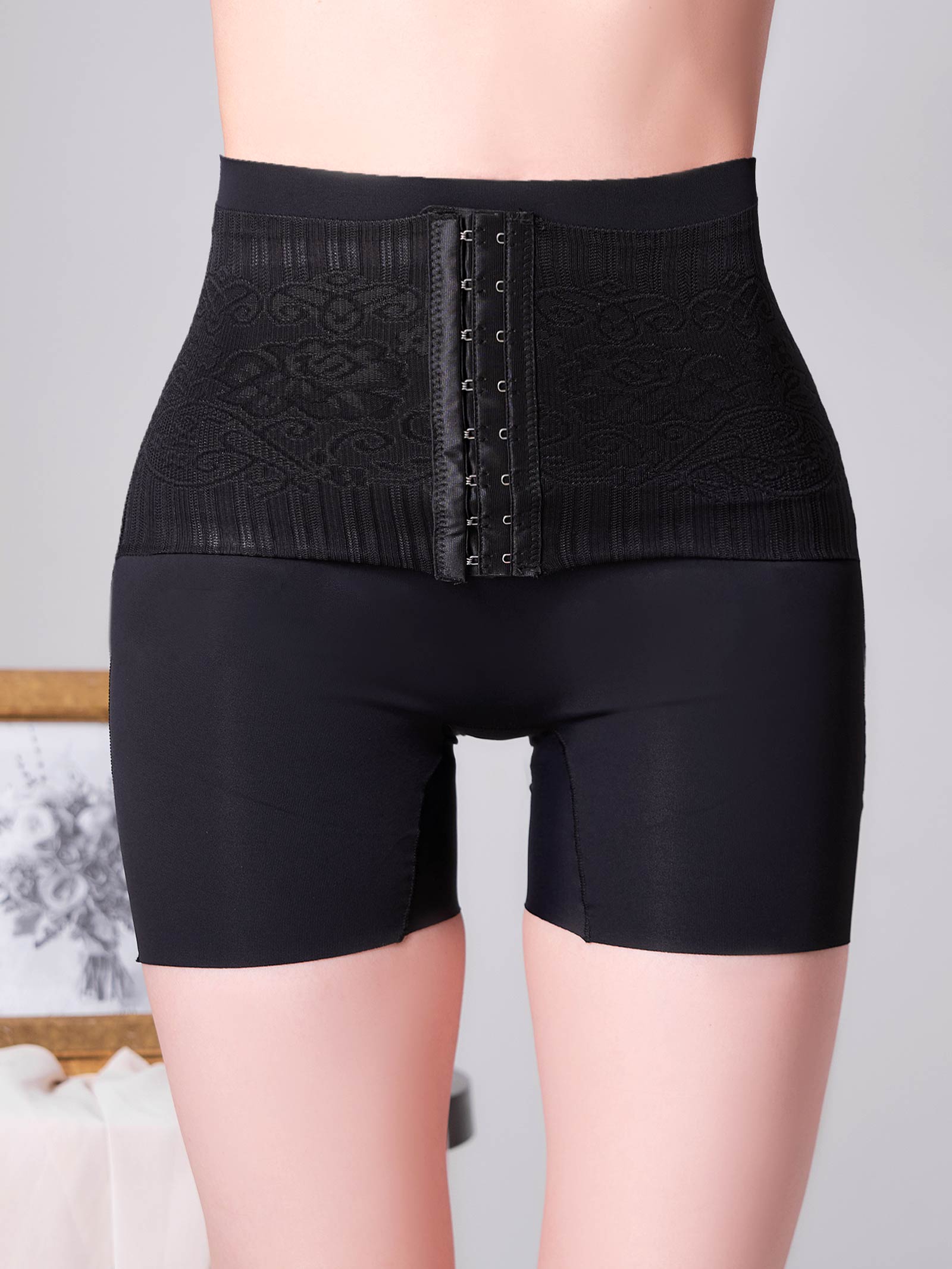 5/5新作!フラワーレースコルセットガードル