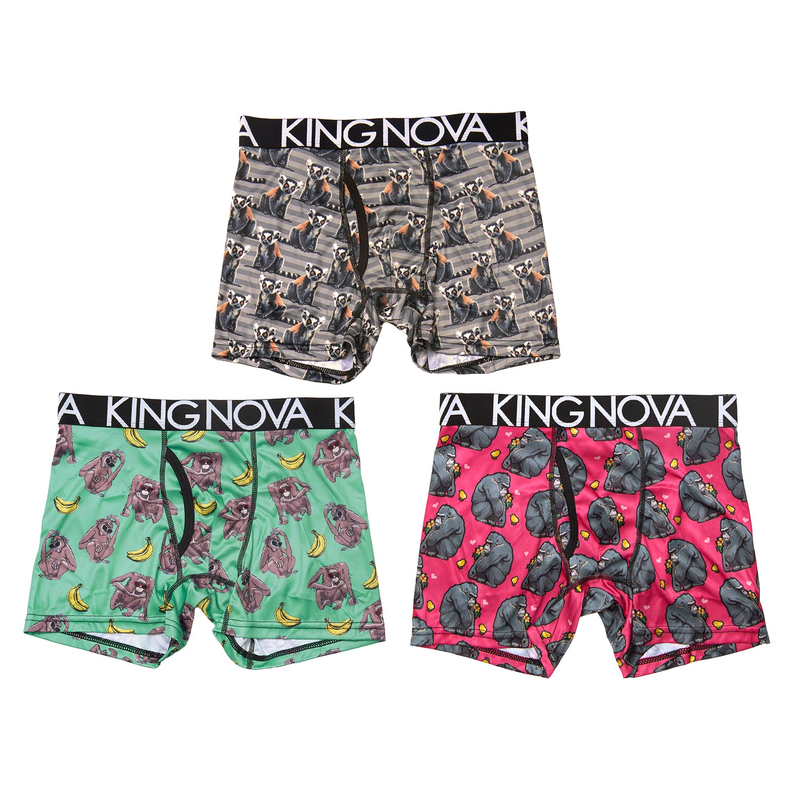 11/17新作!【3点セット】サバンナアニマルプリント男性用ボクサーパンツ