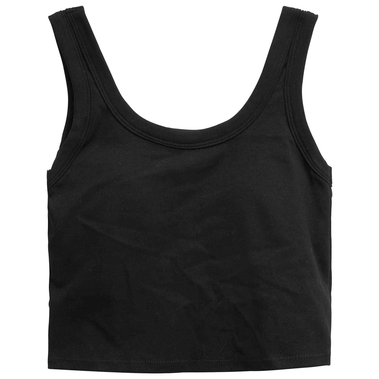 クロップド丈カップ付きタンクトップ