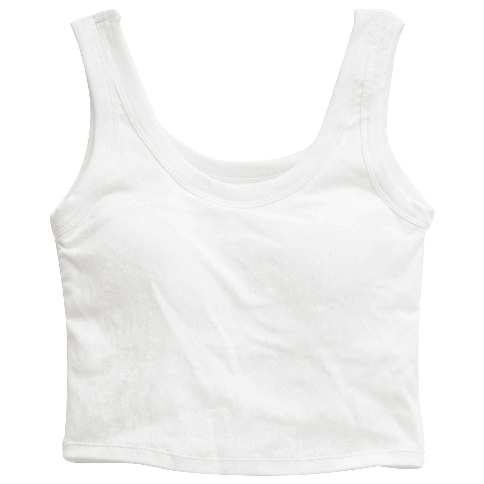 クロップド丈カップ付きタンクトップ