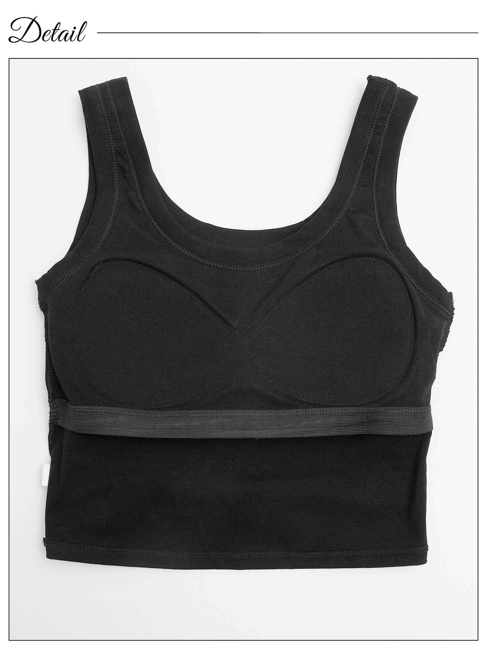 クロップド丈カップ付きタンクトップ