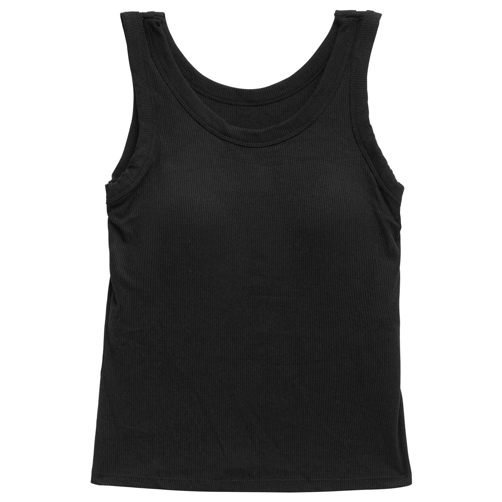 Uネックカップ付きタンクトップ