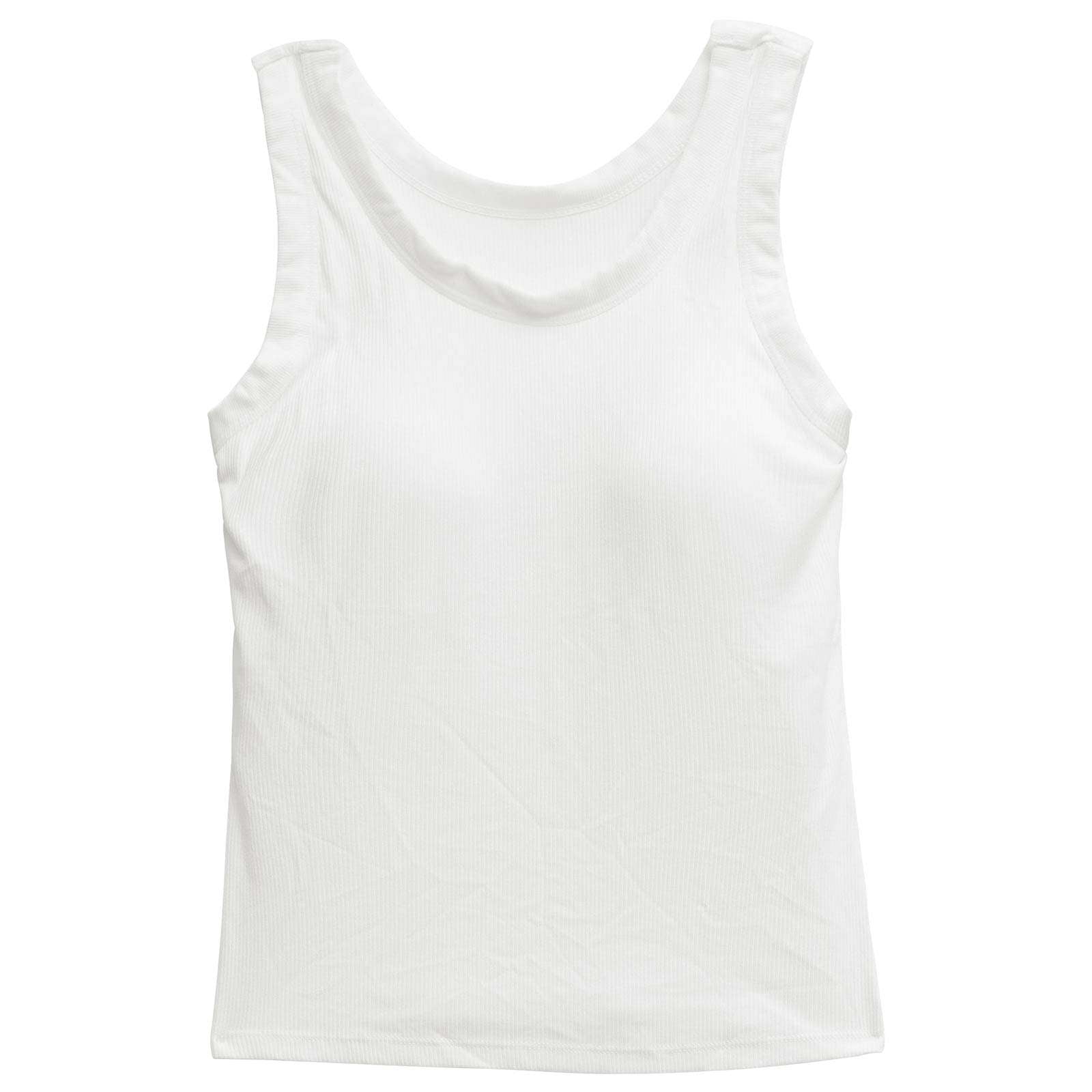 Uネックカップ付きタンクトップ