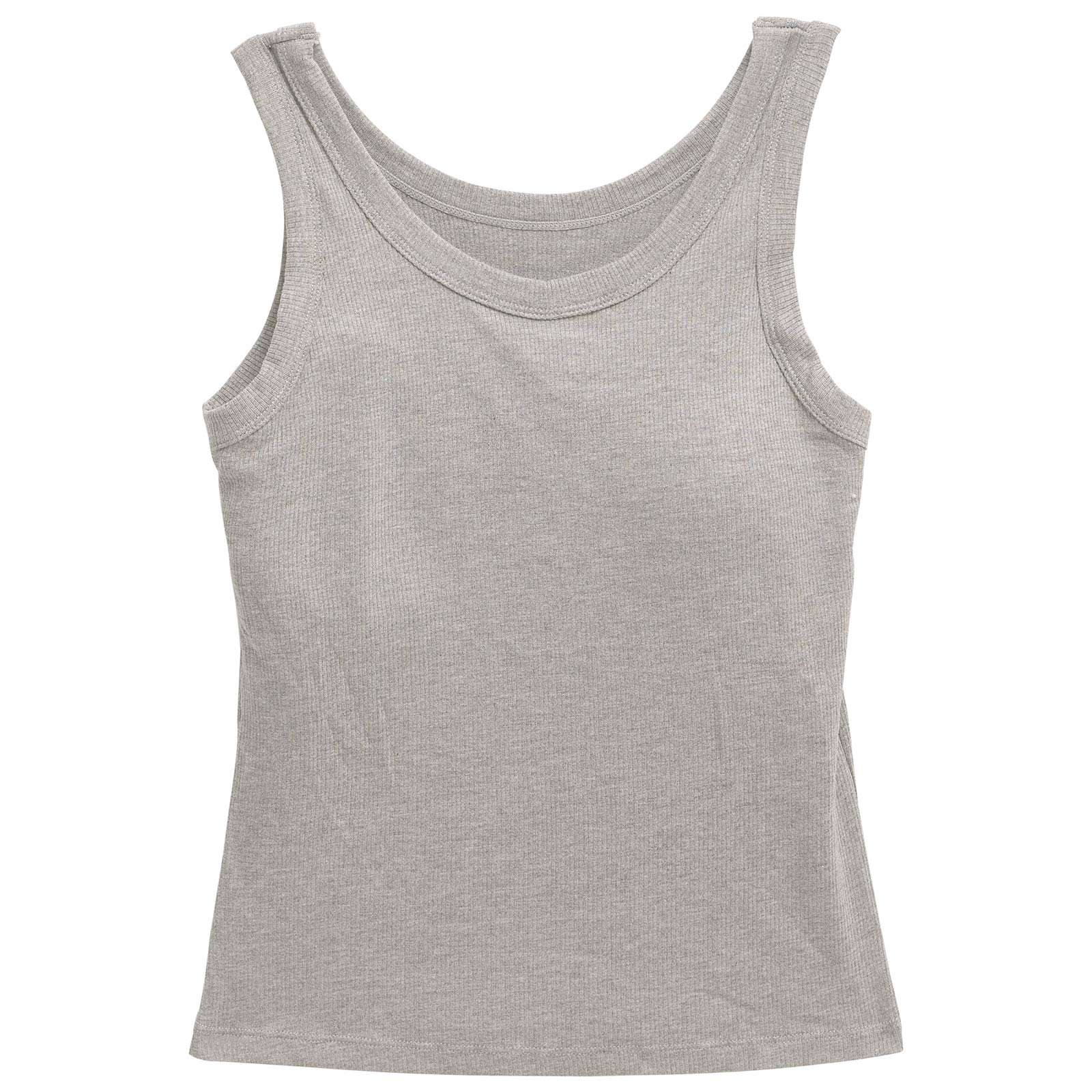 Uネックカップ付きタンクトップ