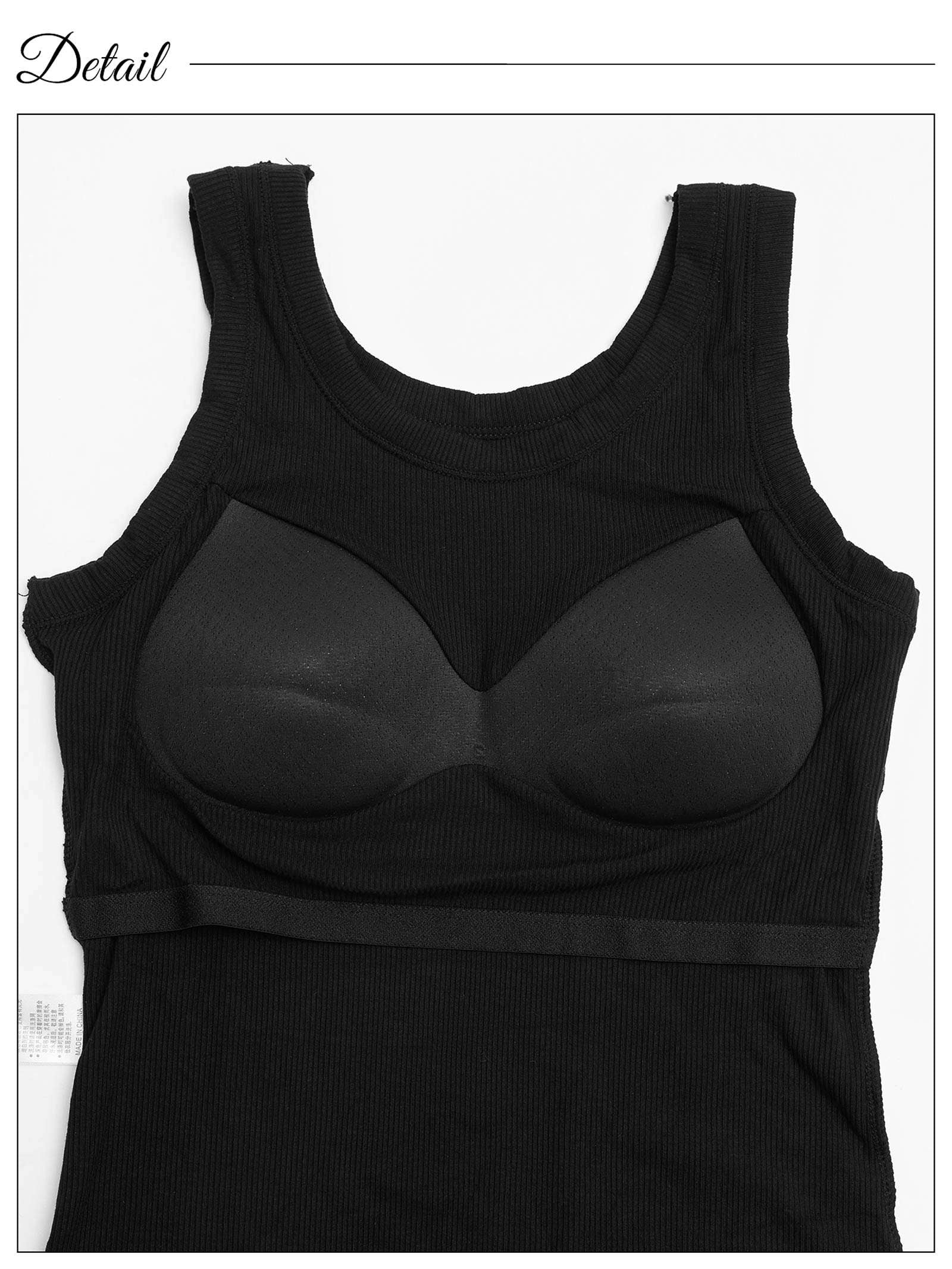 Uネックカップ付きタンクトップ