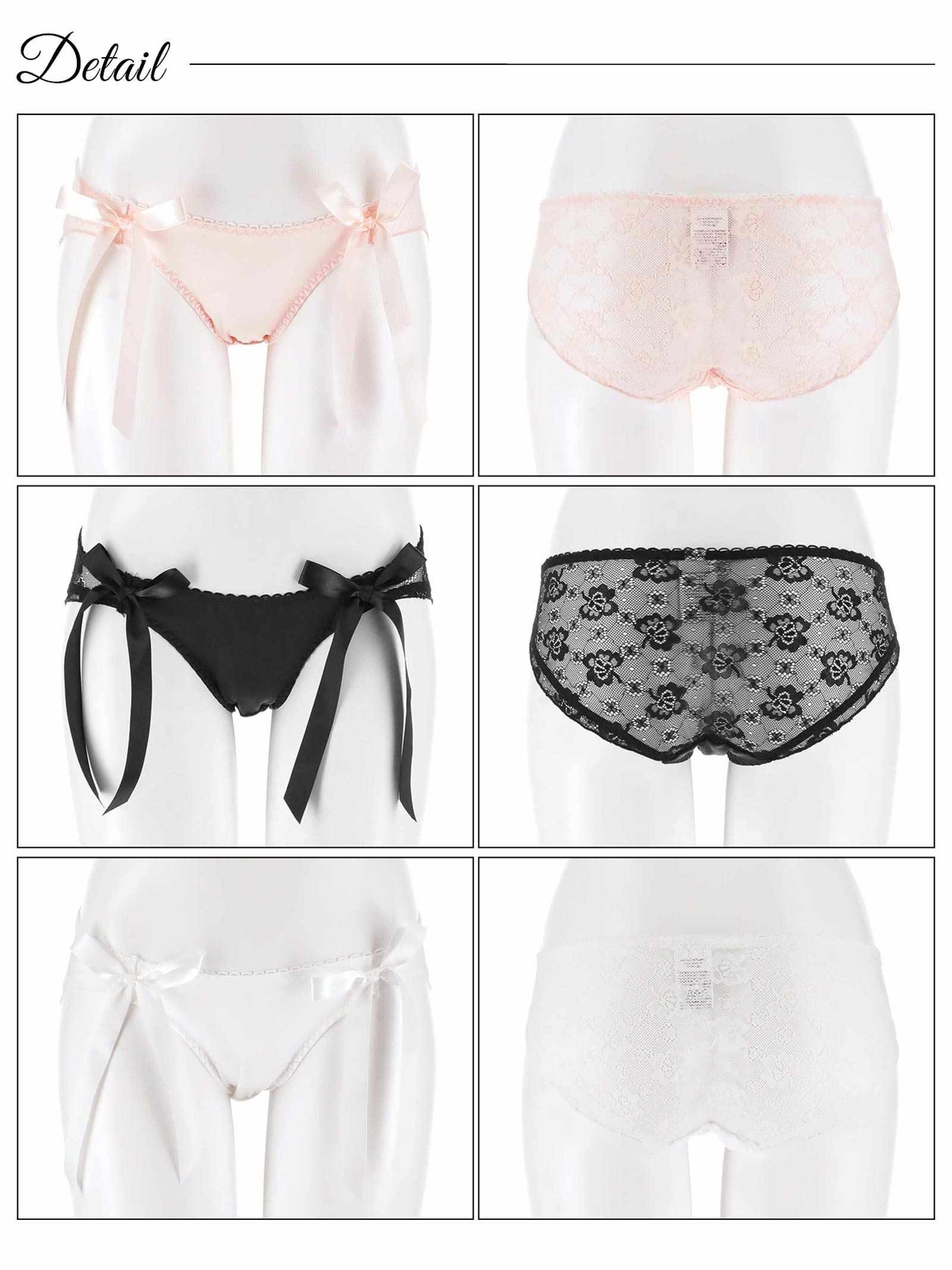 ロマンティックリボンレースバック透けフルバックショーツ単品 - 【公式】247Lingerie