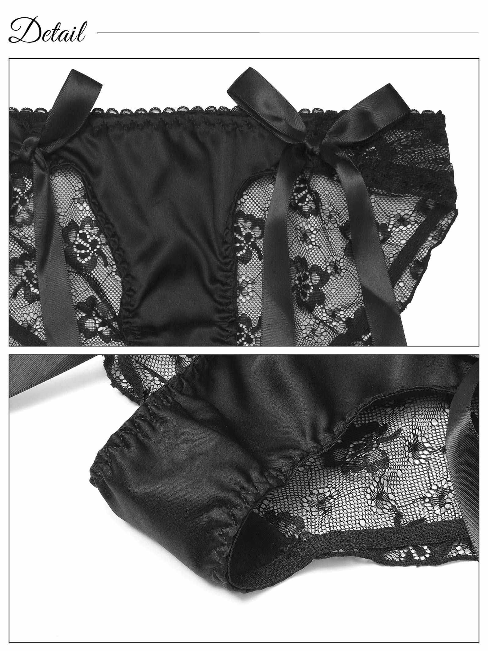 4/7新作!ロマンティックリボンレースバック透けフルバックショーツ単品