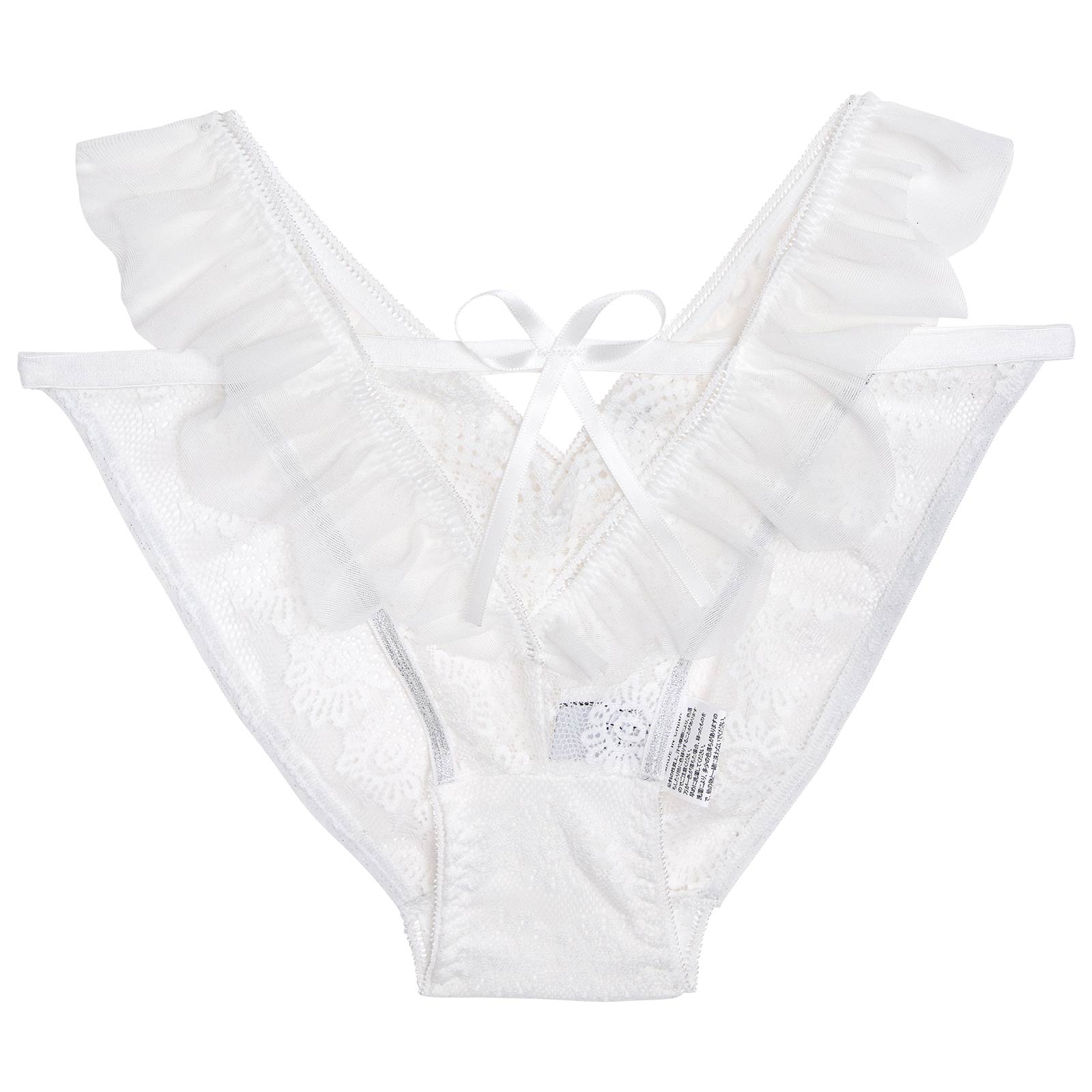 12/11再販!エアリーフリルリボンバック透けハーフバックショーツ単品