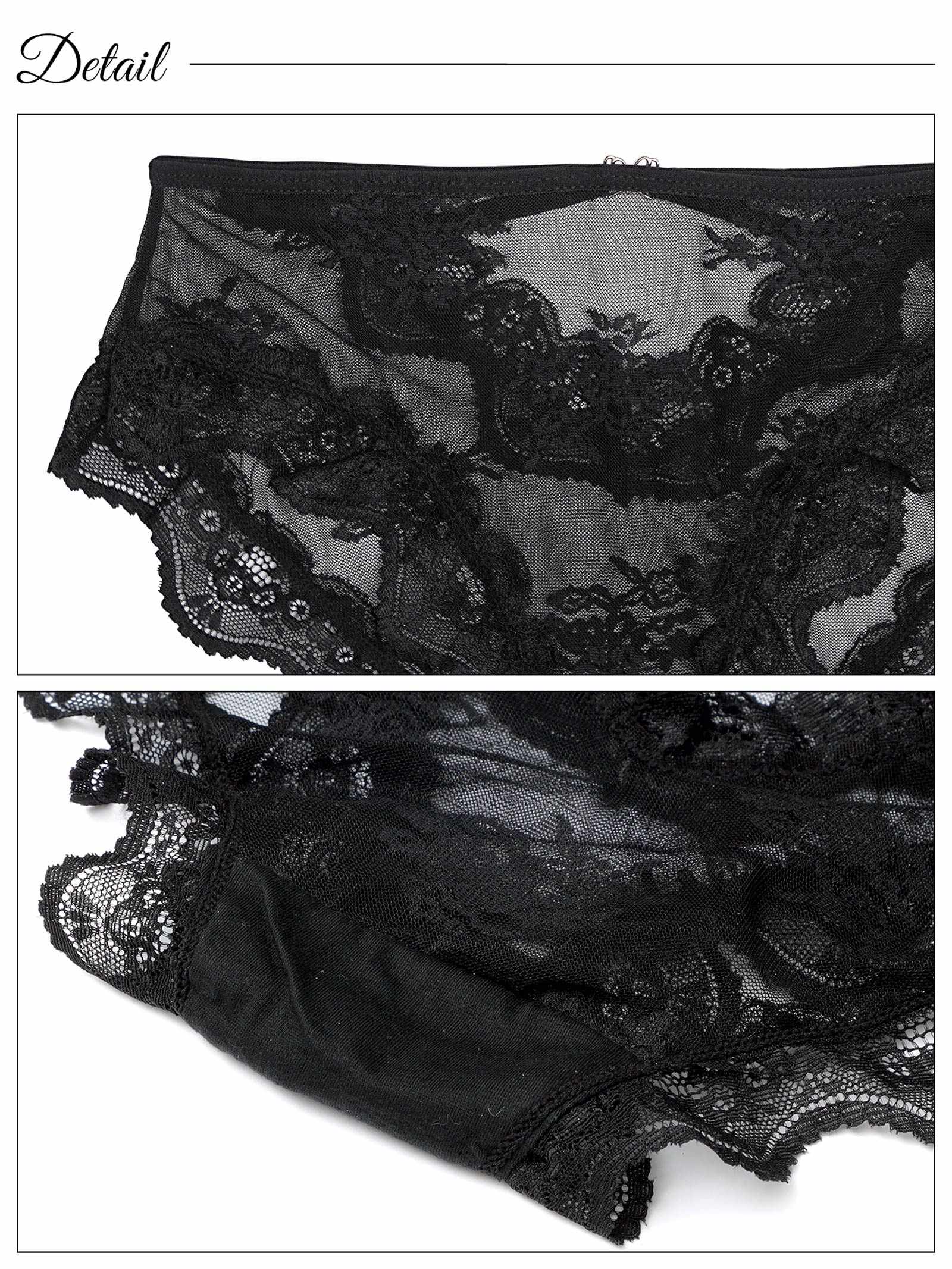 4/14新作!ハートストリングカットレースバック透けフルバックショーツ単品