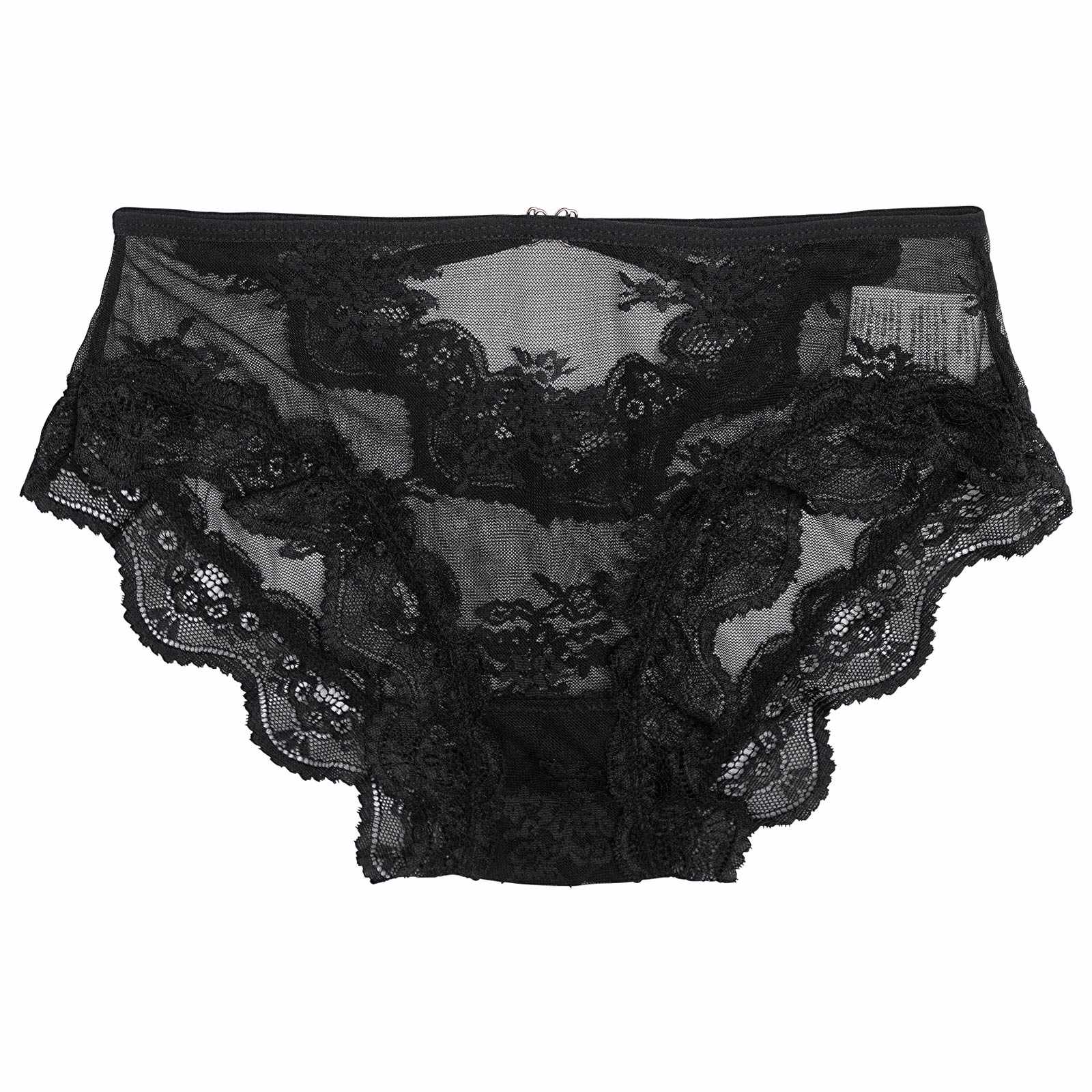 ハートストリングカットレースバック透けフルバックショーツ単品