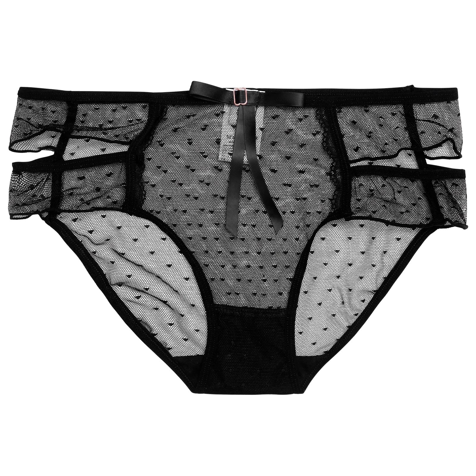 カットシアーハートドットフルバックショーツ単品