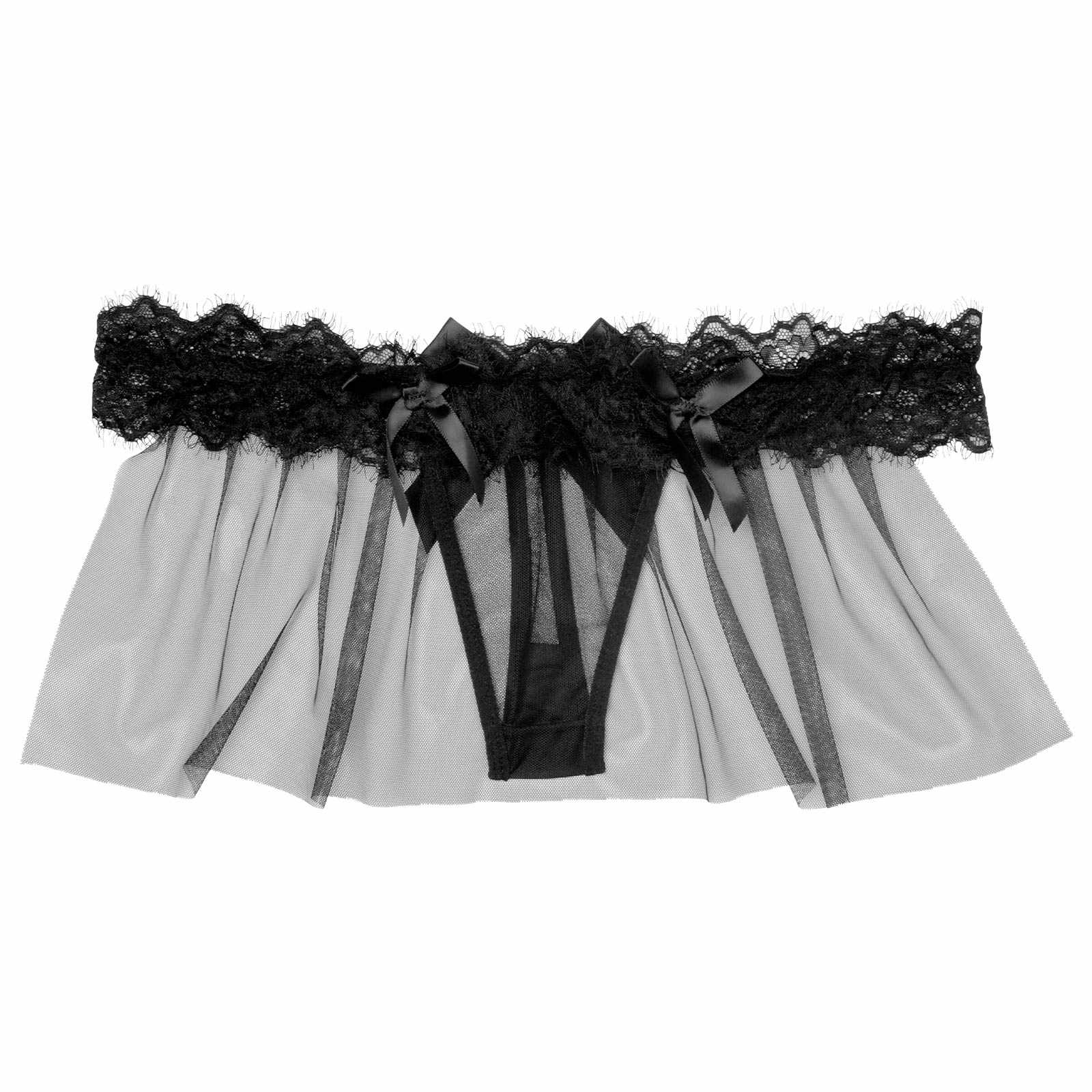 1/15再販!チュールリボンベールTバックショーツ単品