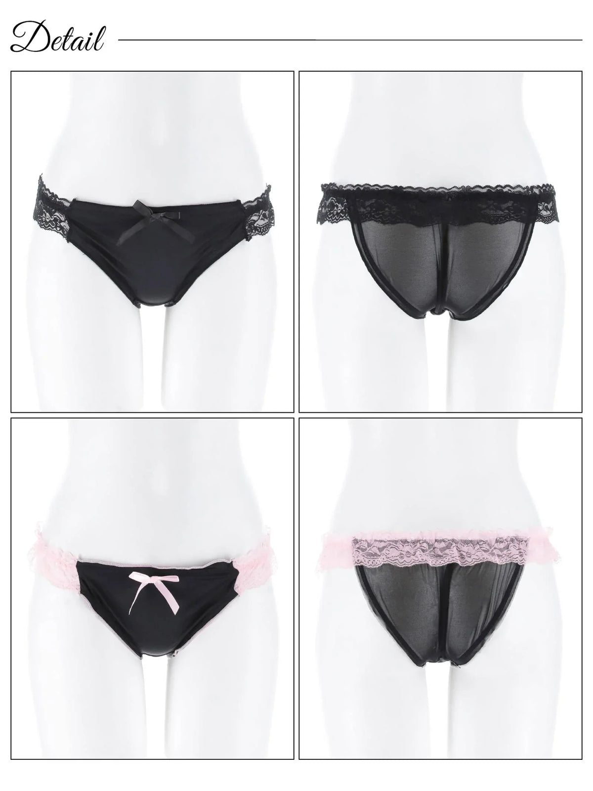 ノワールサテンレースフルバックショーツ単品