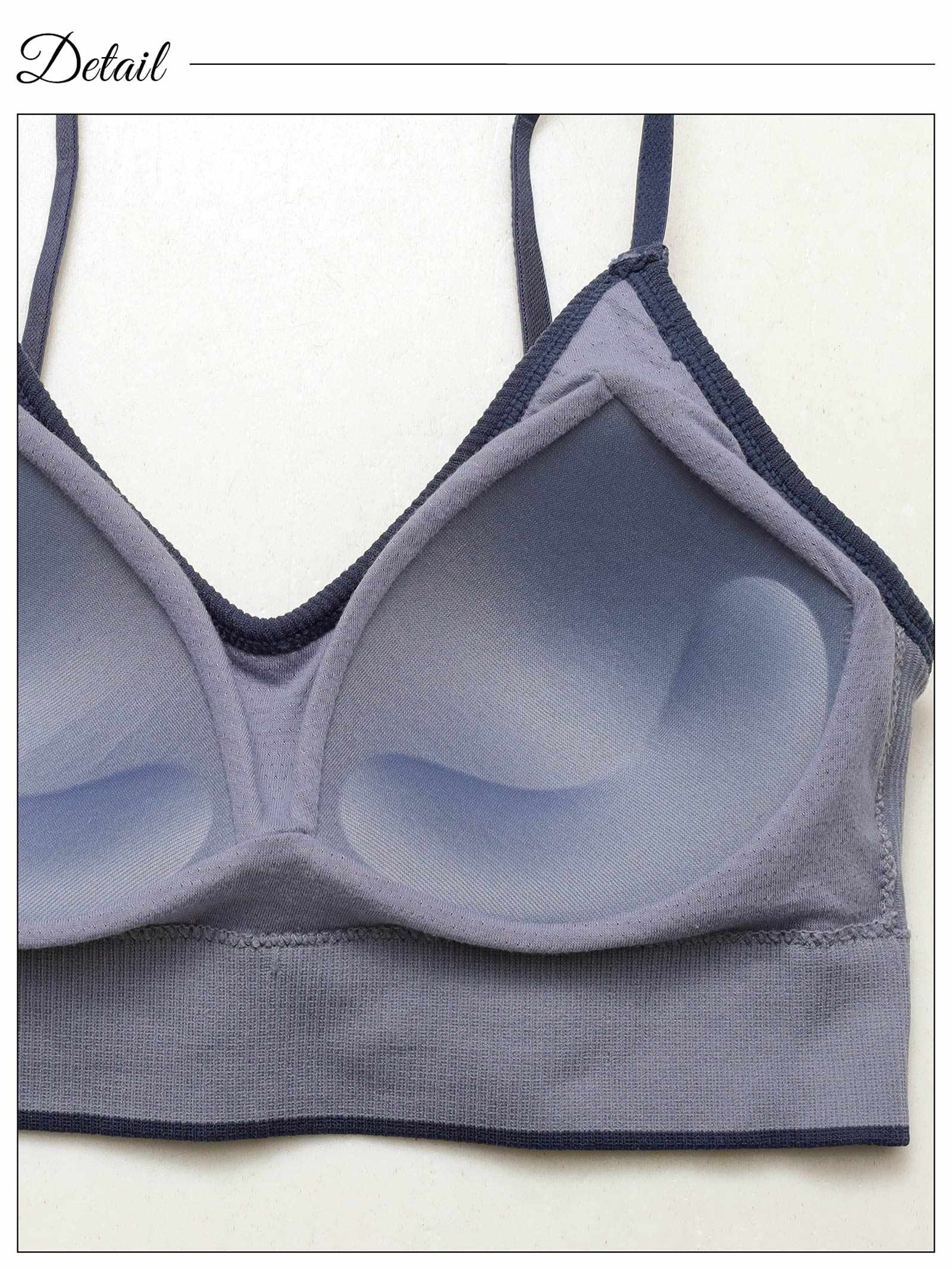 4/21新作!パイピングリブキャミハーフトップブラジャー単品