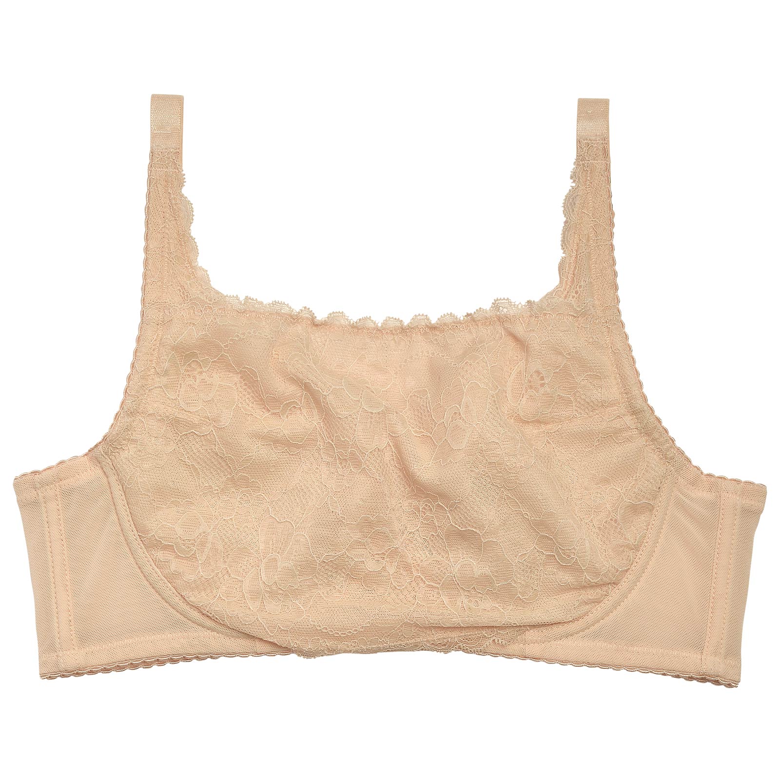 1/15再販!ワンカラーレース×ワイヤー入り小さく見せるブラ単品 - 【公式】247Lingerie