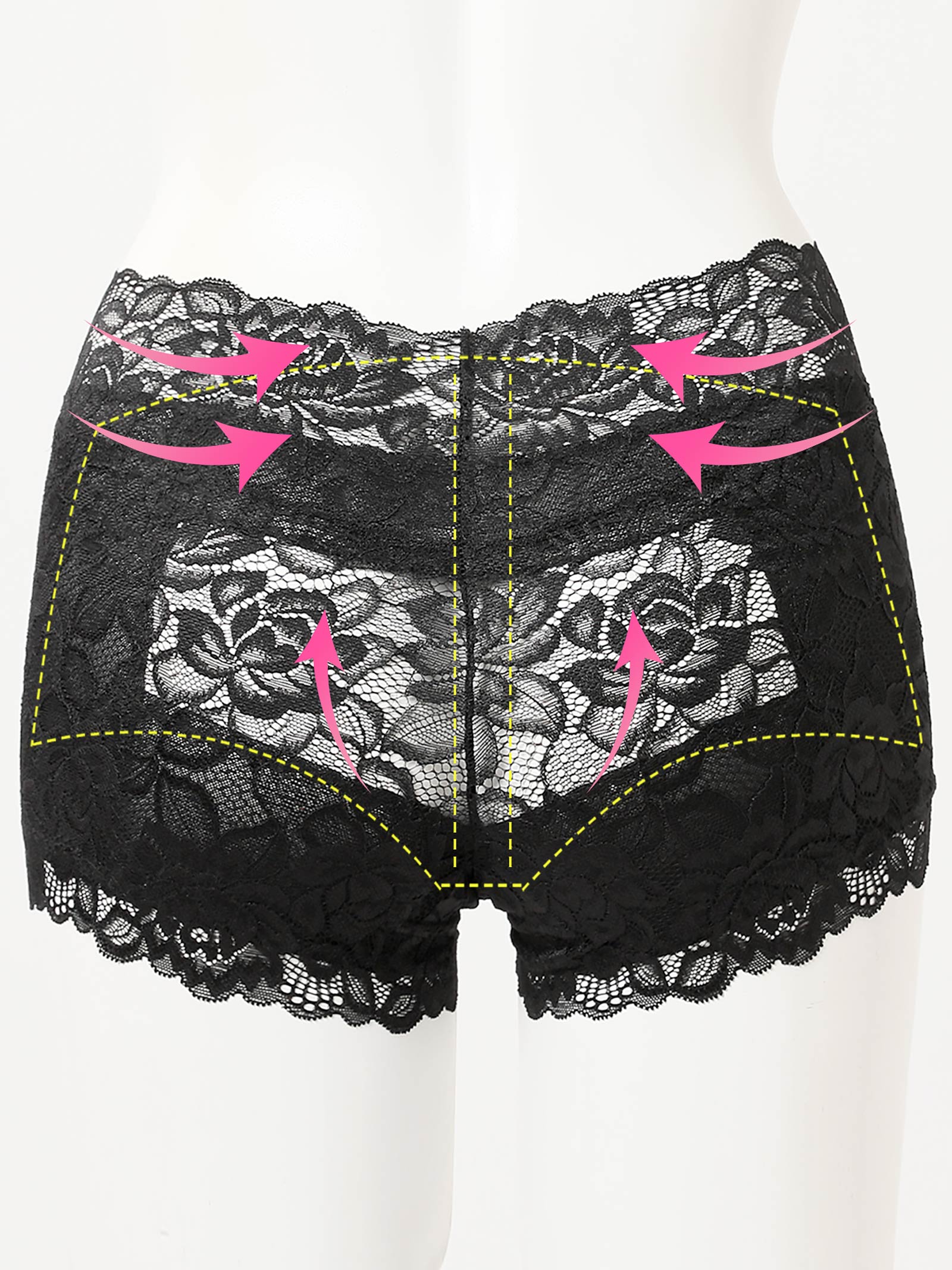 12/25再販!クラシック総レース骨盤サポートパンツ単品/補正下着