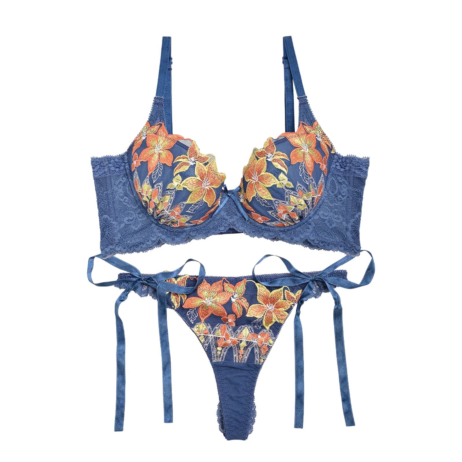 【永尾まりや着用】【Reinest】ビューティーリリィ育乳脇高★魔法のブラジャー&サイド紐バック透けTバックショーツ - 【公式】247Lingerie