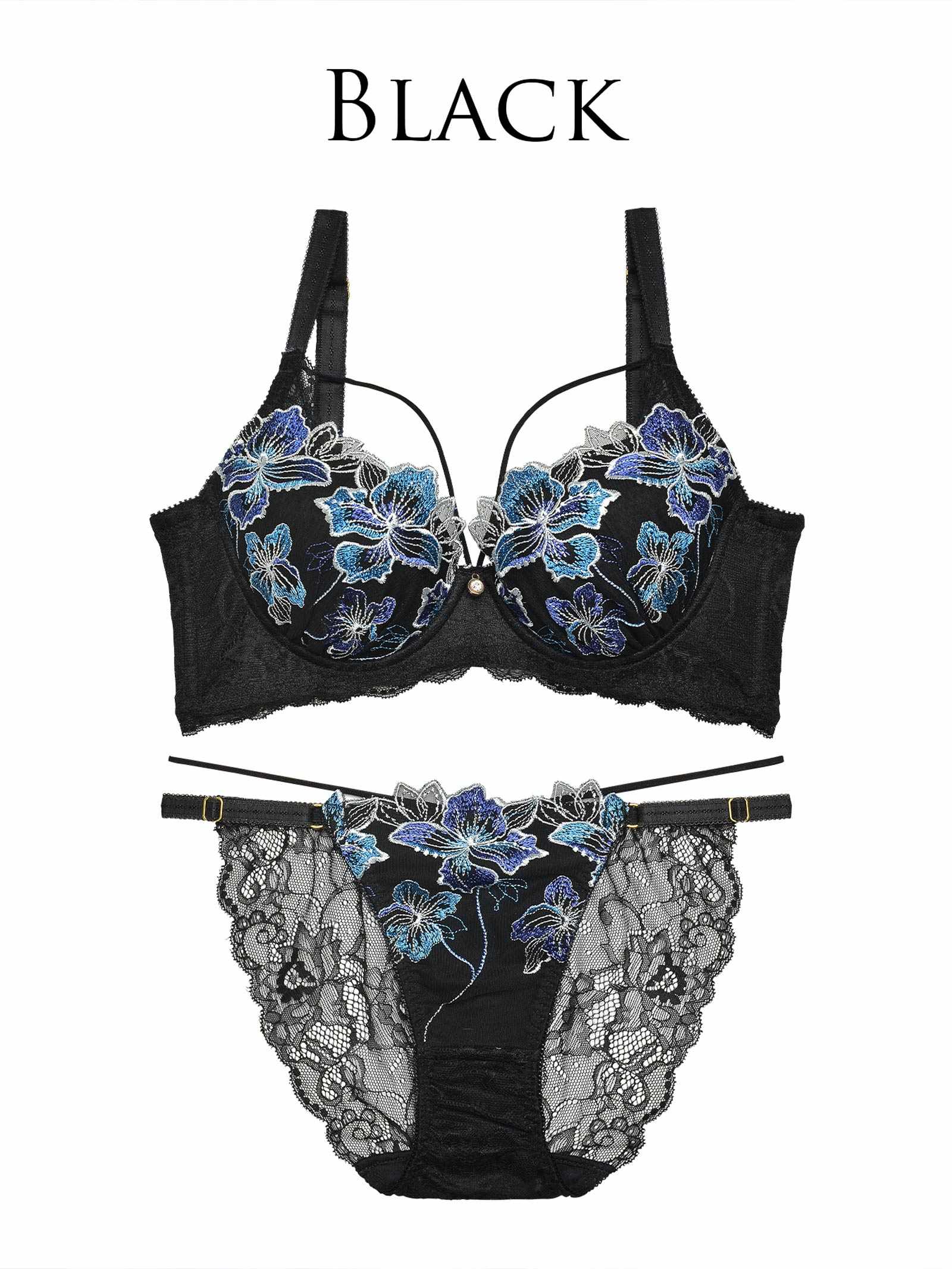 【Reinest】グロリアスマリンフラワー育乳脇高★魔法のブラジャー&バック透けフルバックショーツ - 【公式】247Lingerie